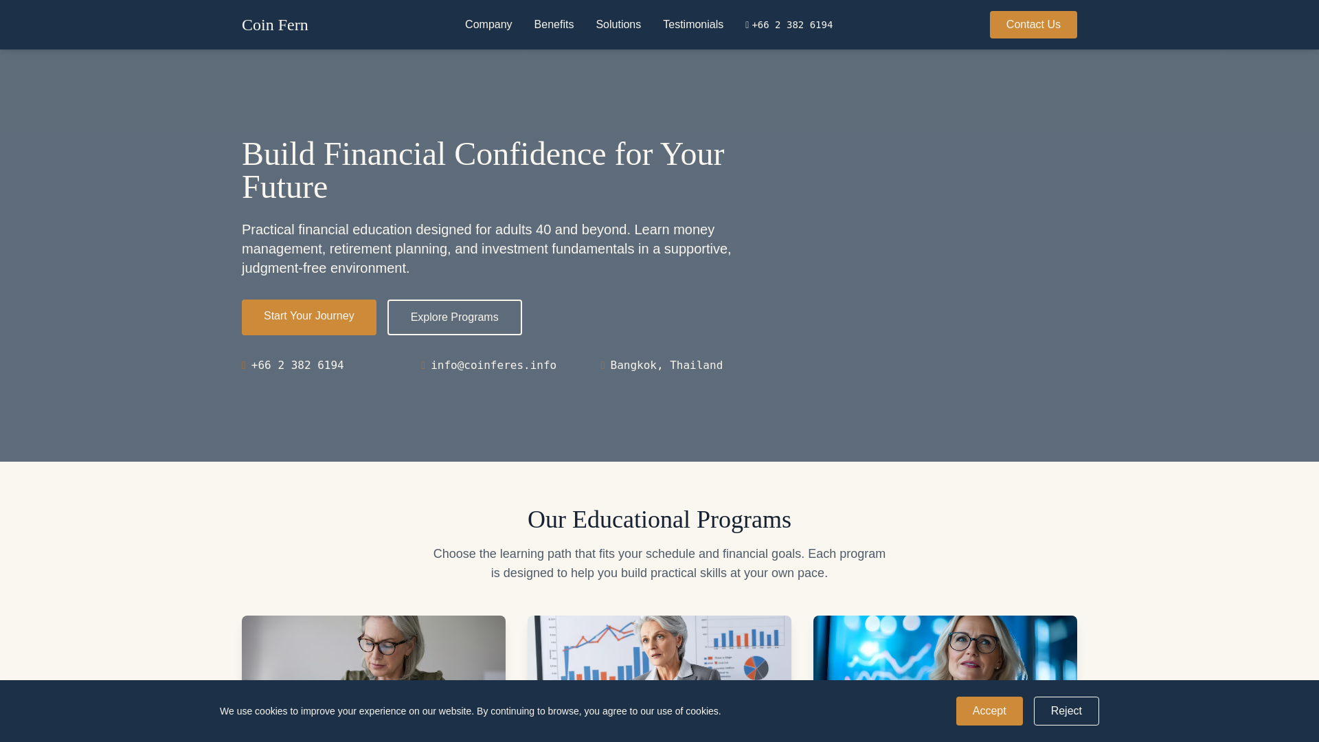 website screenshot of https://coinferes.info/