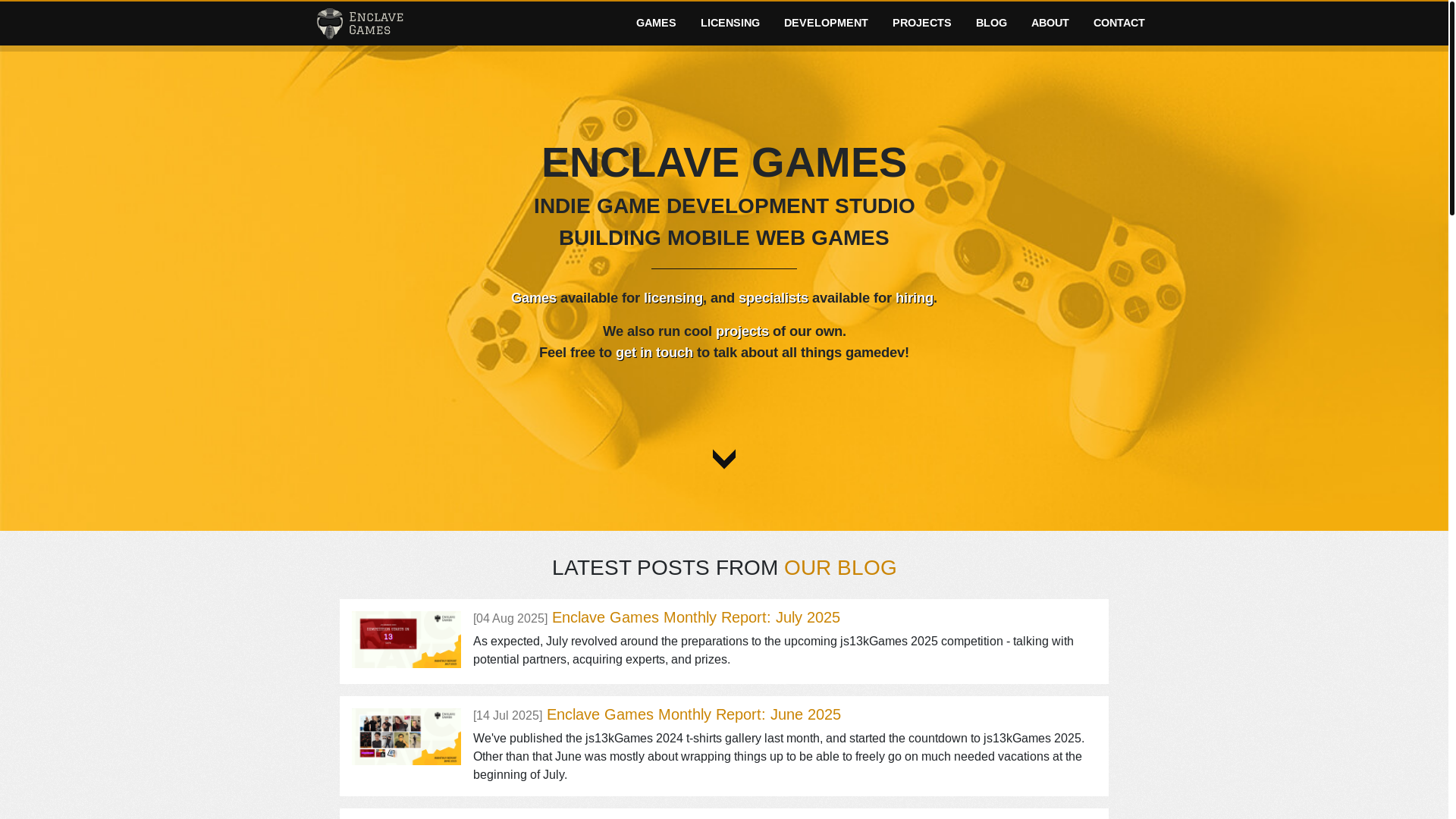 website screenshot of https://enclavegames-com-blog.pages.dev/