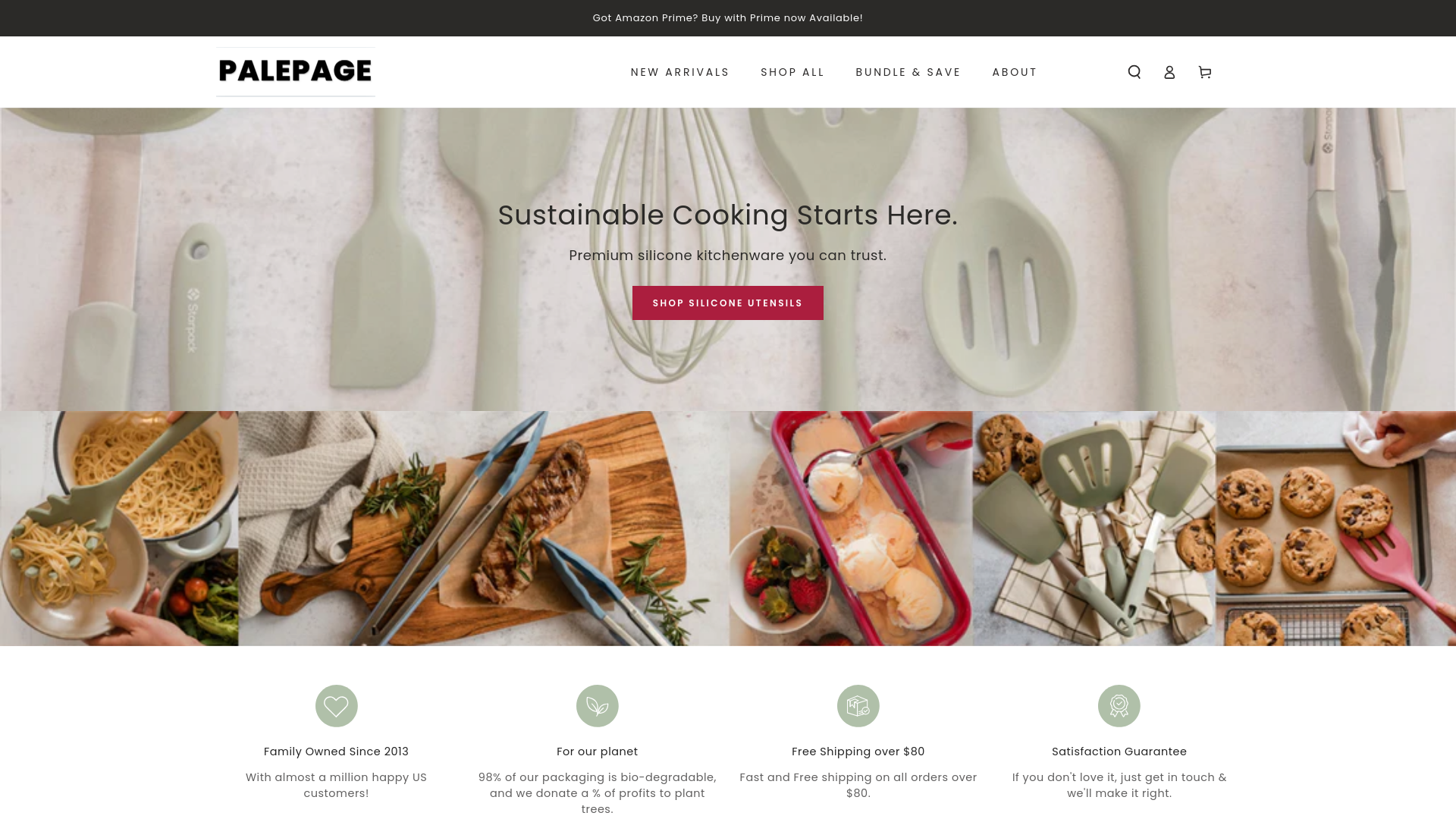 website screenshot of https://palepageshop.us/