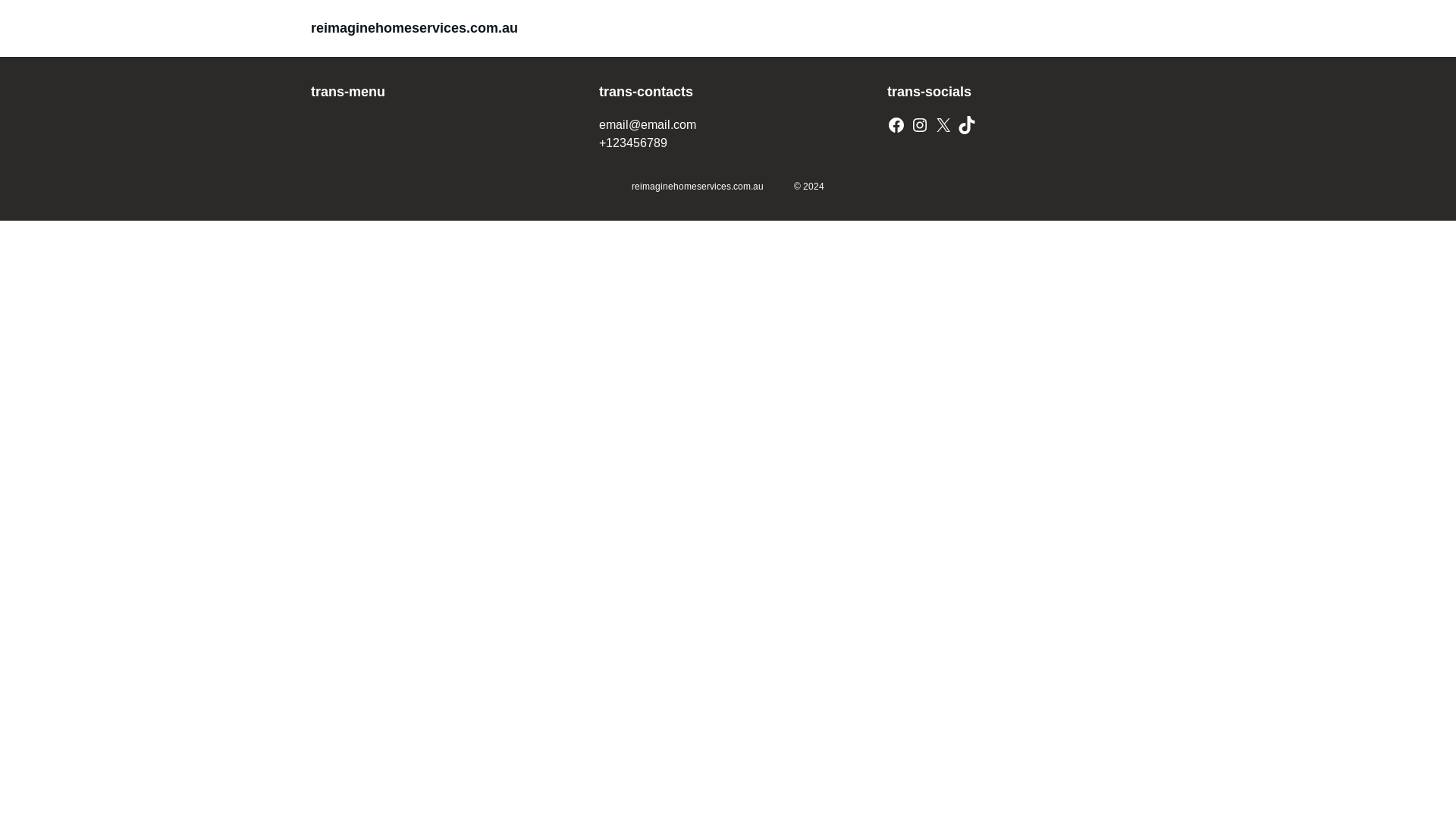 website screenshot of https://reimaginehomeservices.com.au/