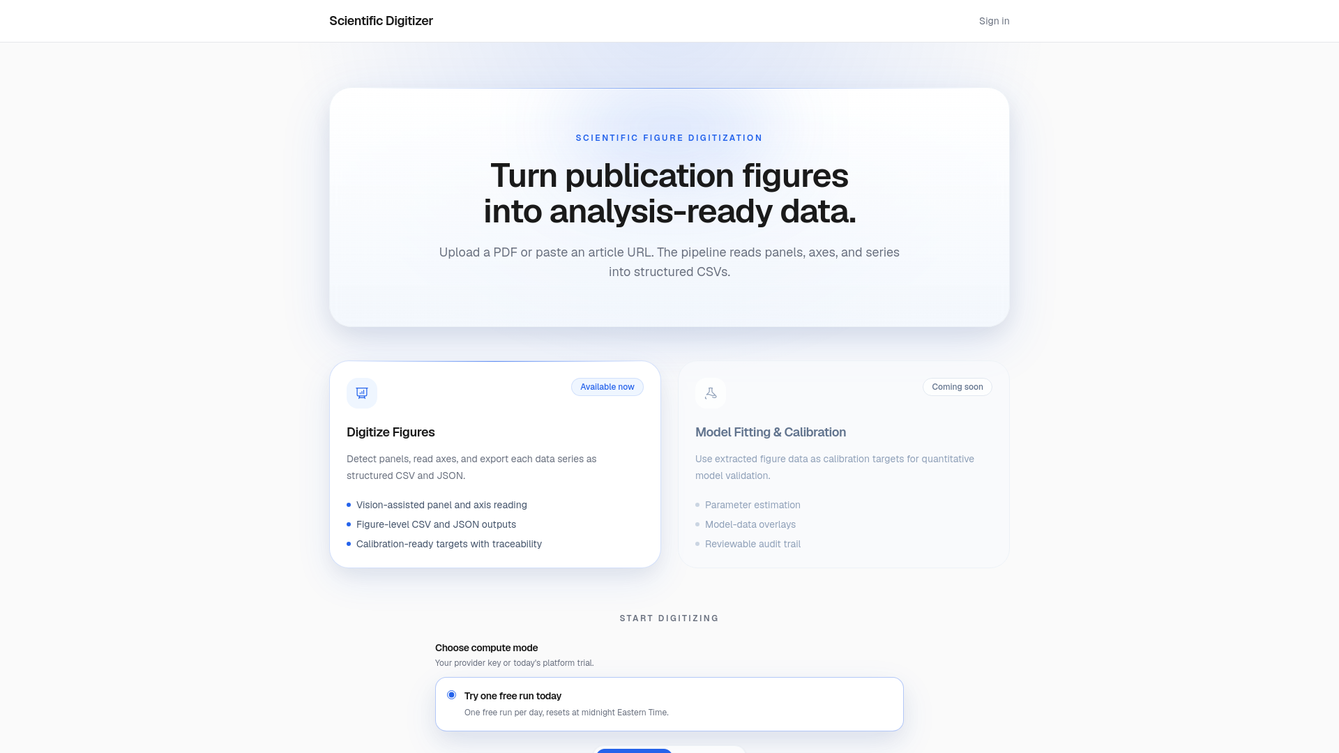 website screenshot of https://scientificdigitizer.com