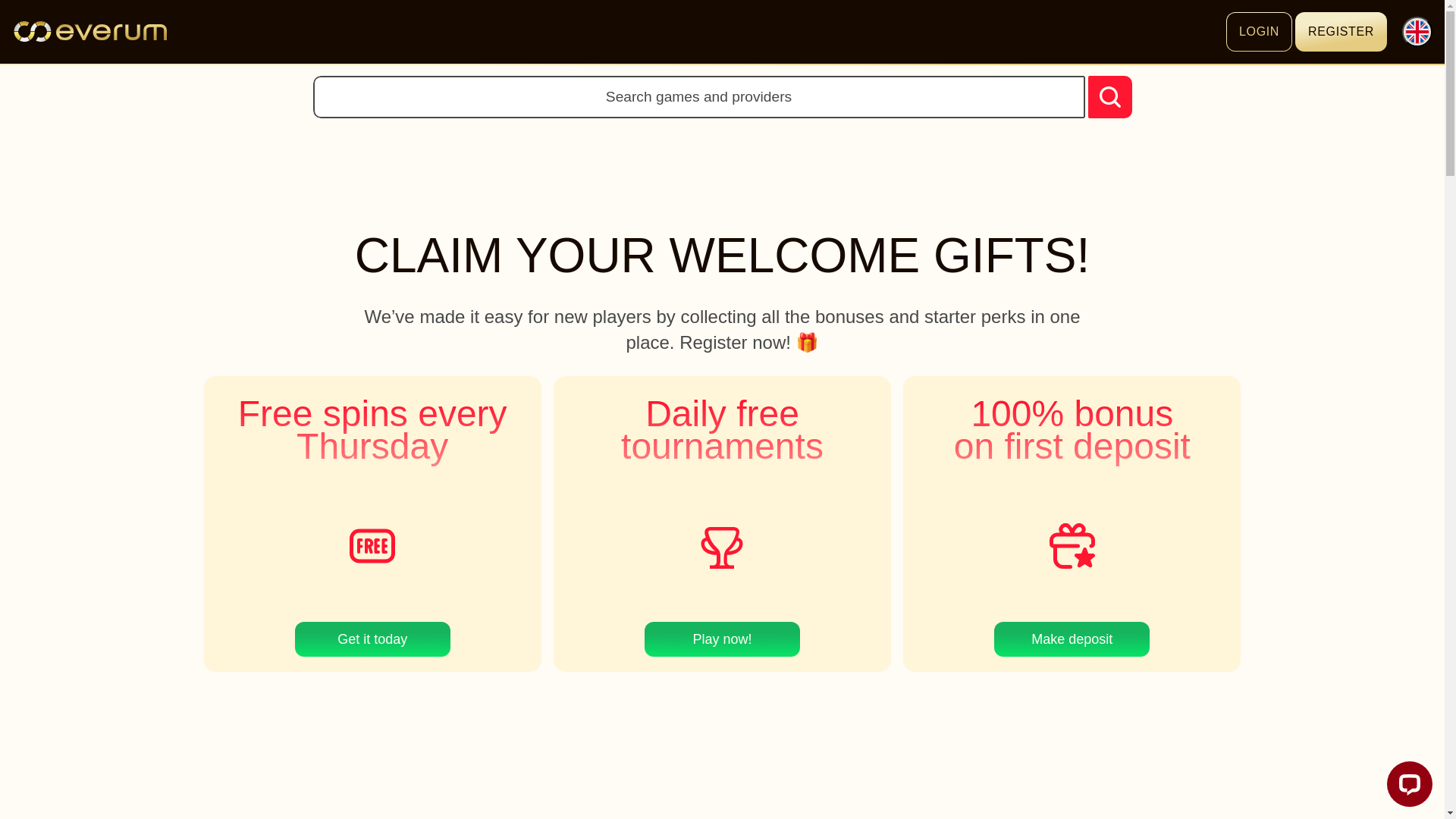 website screenshot of https://everumcasino.top/