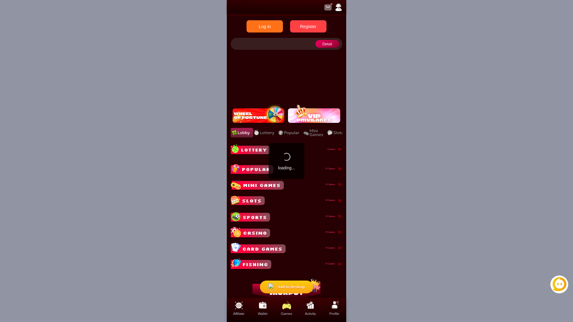 website screenshot of https://rajaland4.com/