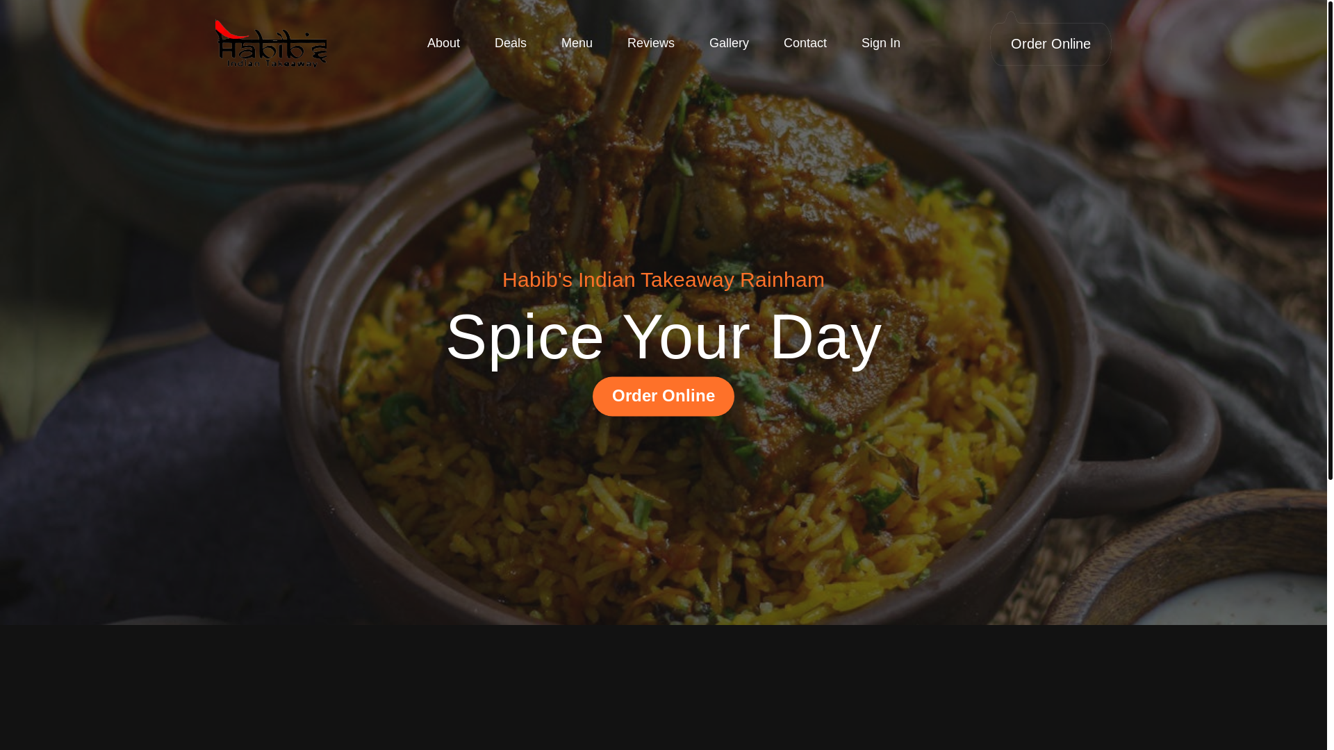 website screenshot of https://habibsindiantakeaway.com/