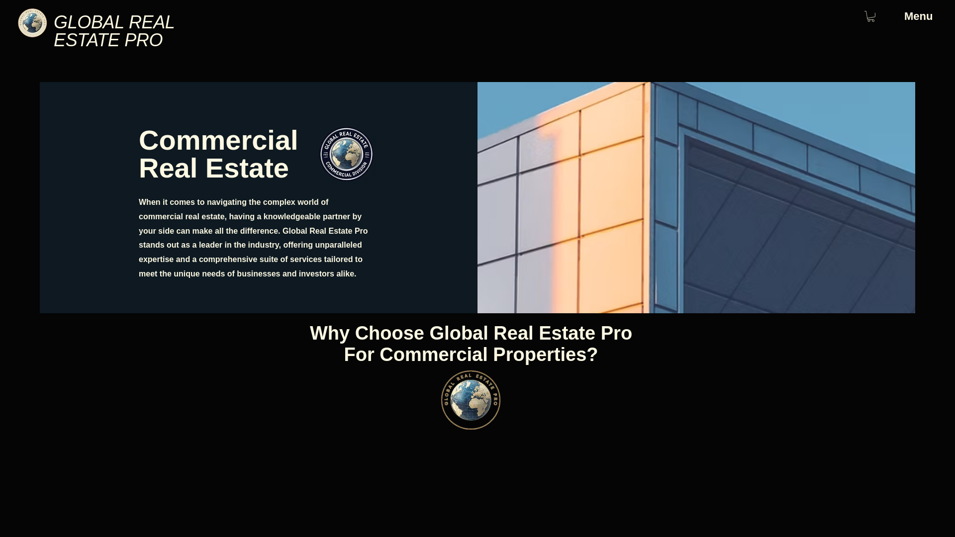 website screenshot of https://globalrealestatecommercial.com/
