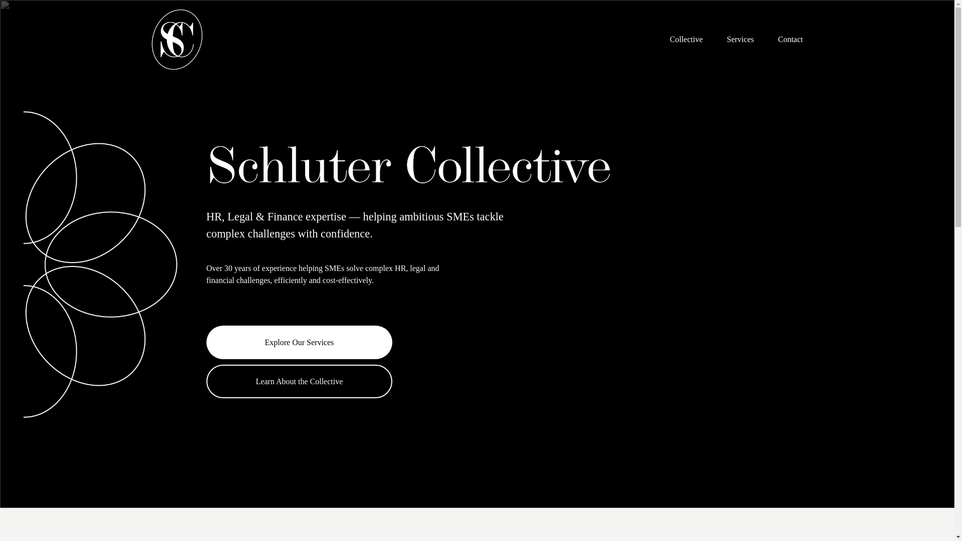 website screenshot of https://schlutercollective.co.uk/