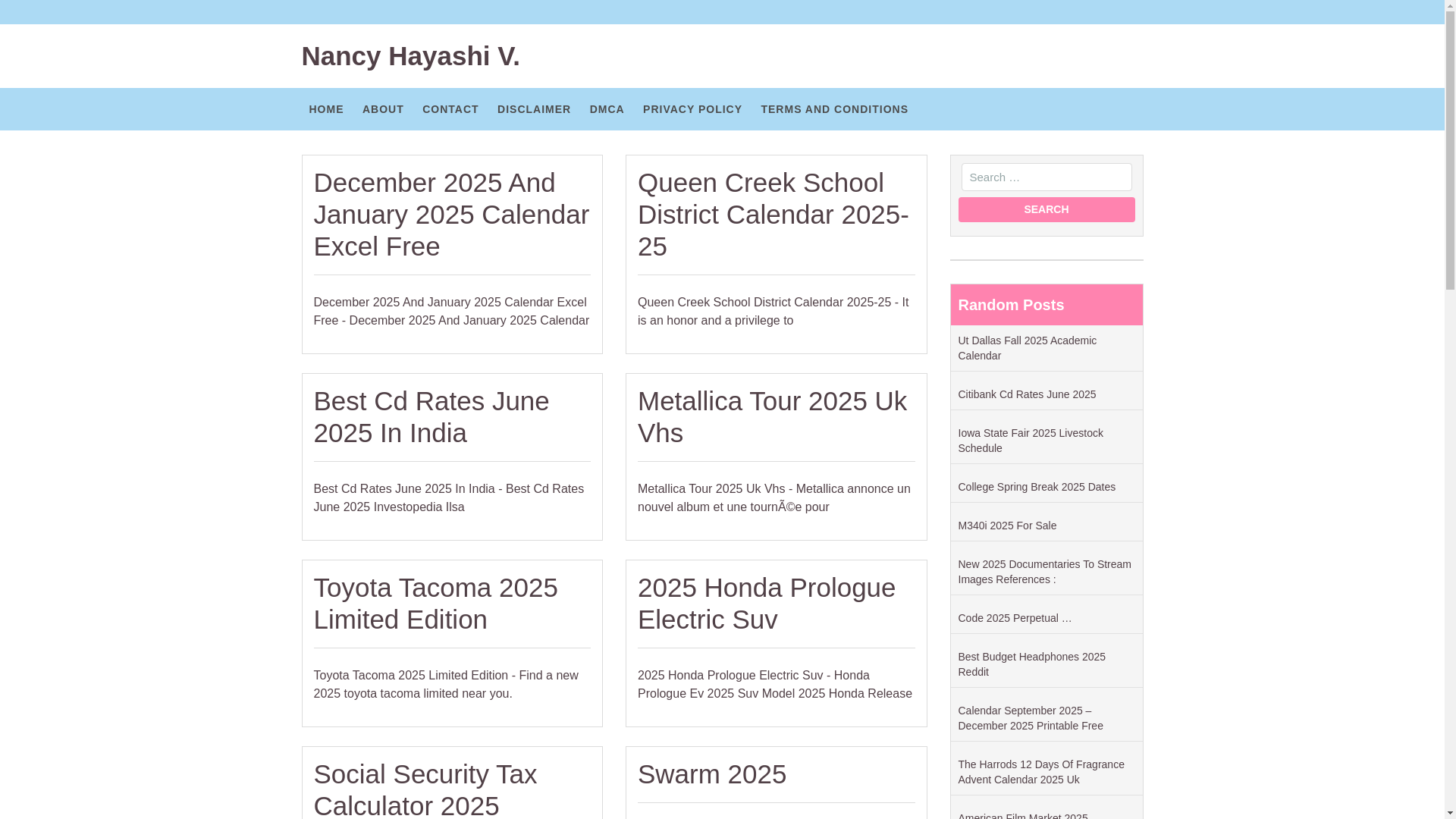 website screenshot of https://nancyhayashiv.pages.dev/
