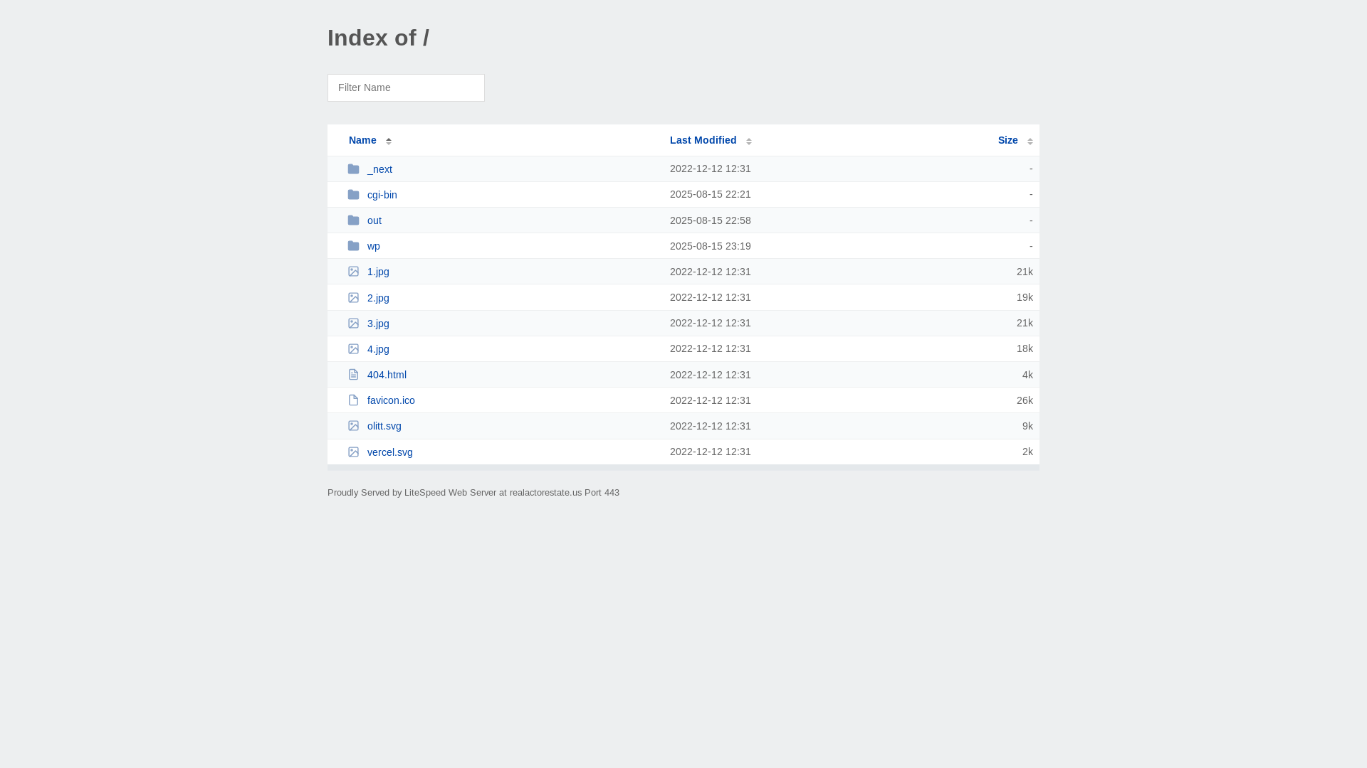 website screenshot of https://realactorestate.us/