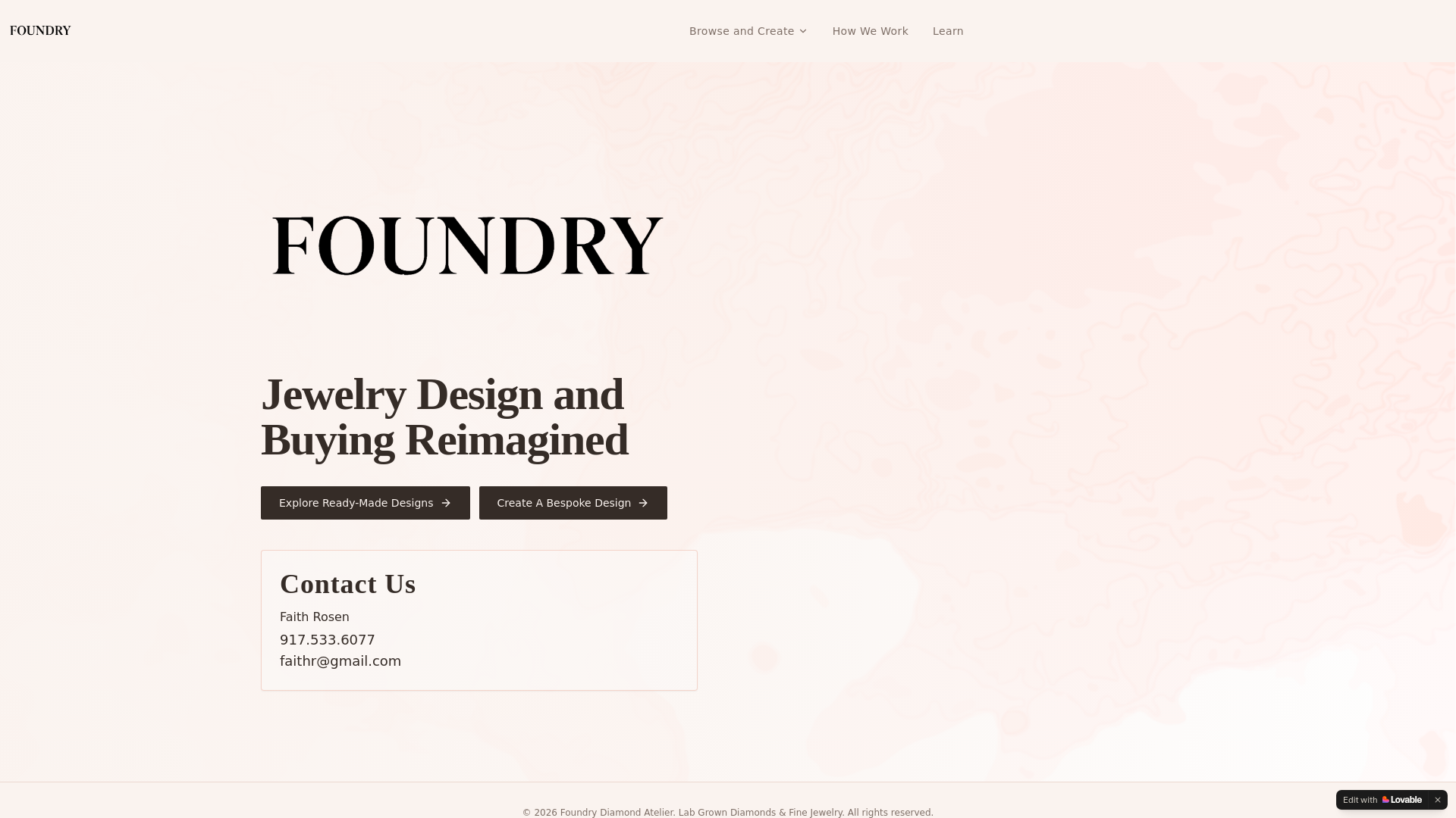 website screenshot of https://foundryconcierge.com/