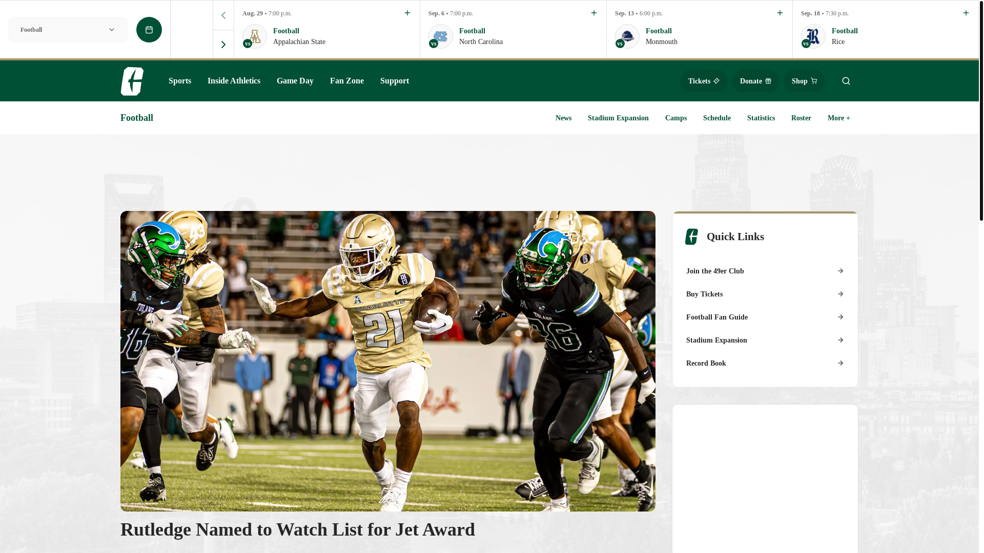 website screenshot of https://clk.charlotte49ers.com/e/er?utm_medium=email&elq_cid=603162&RSRC=Email&RDAT=61&ehash=&aid=16104&pid=unccharlotte_email_eloqua&rid=61&s=1862513&lid=1383&elqTrackId=E5098B9A9E9CFA8606B1AAE6A41B1CBB&elq=b86e39e1c3c946f0942aab745b1a59ea&elqaid=61&elqat=1&elqak=8AF589EDEC7FF90B4ED7943D29BEB5849F9E2A0F9A223EA21DA6BED221060A8F224F