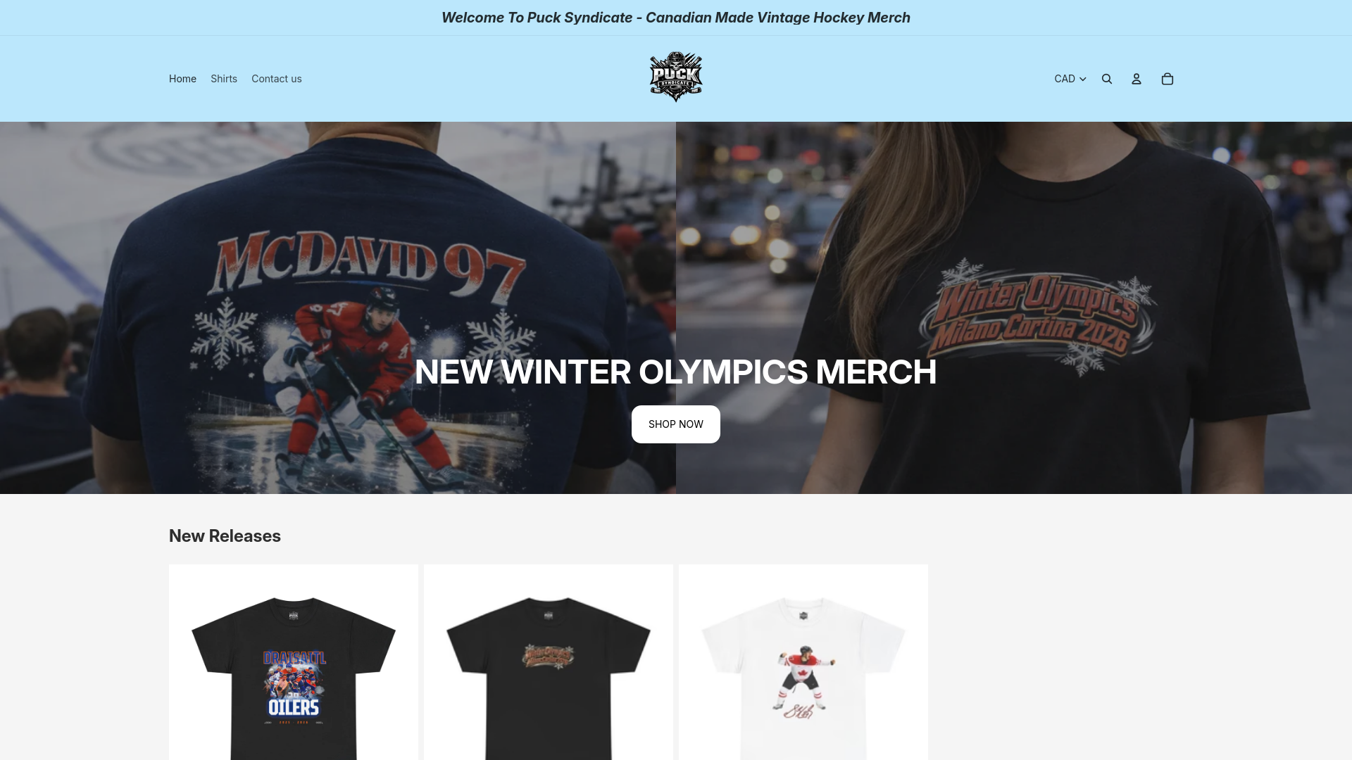 website screenshot of https://pucksyndicate.ca/