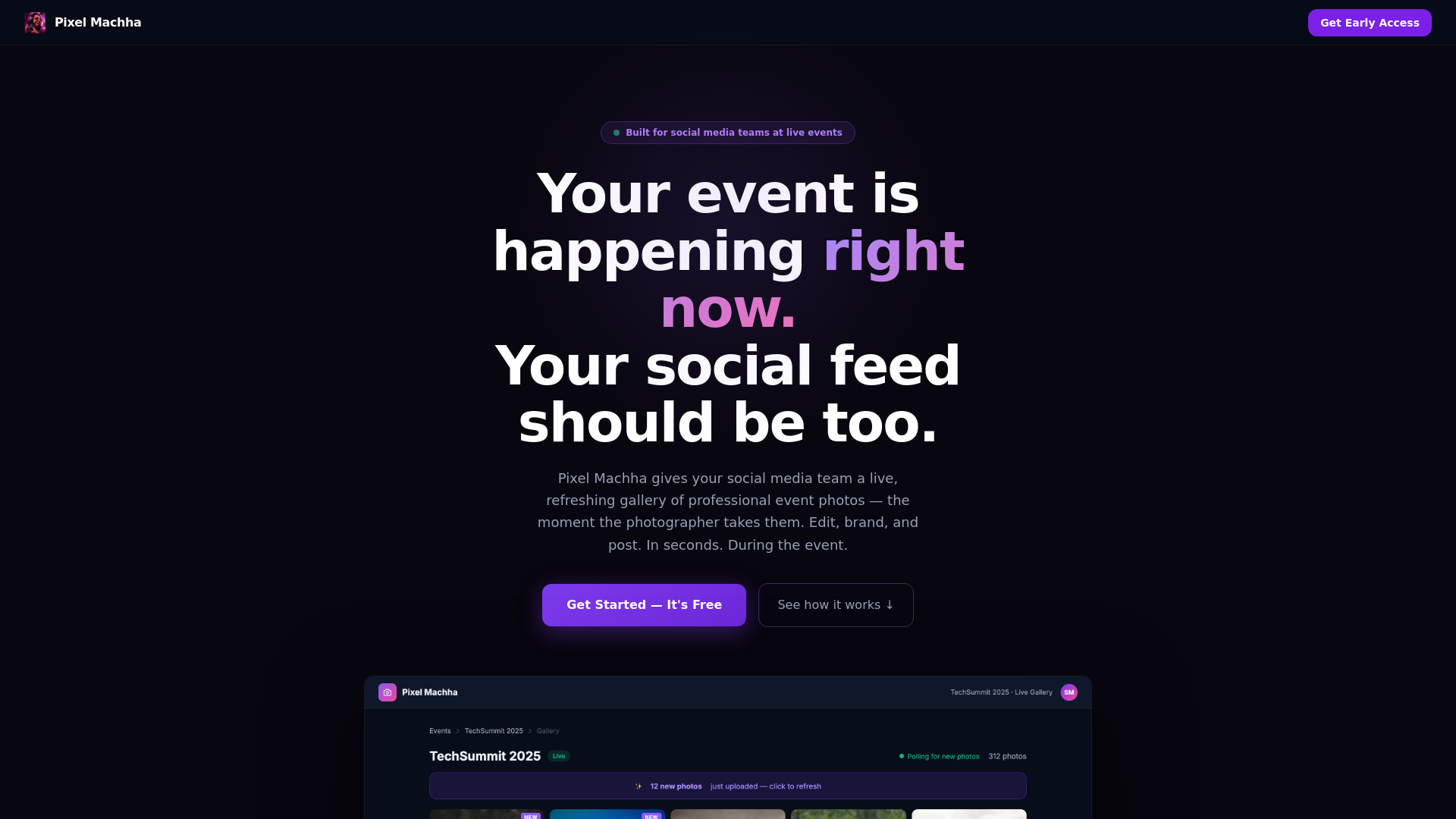 website screenshot of https://pixelmachha.com/