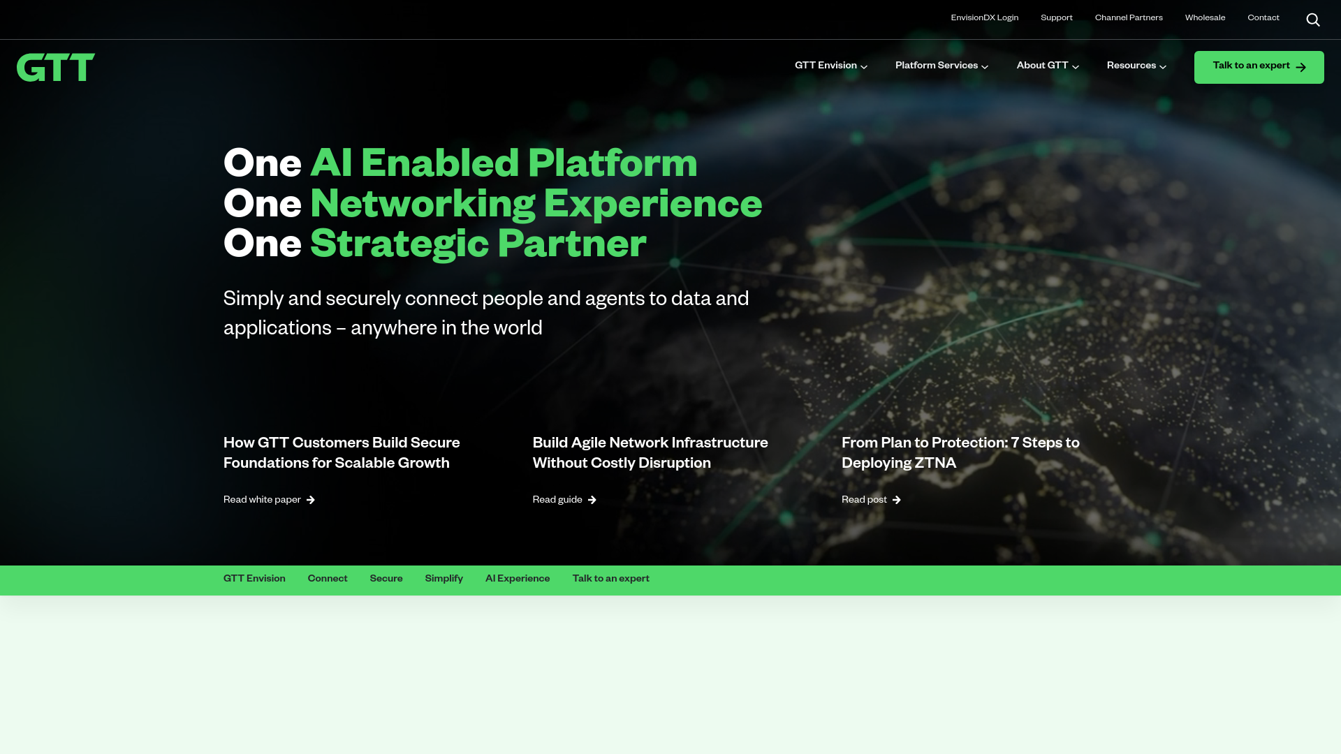 website screenshot of https://gttdevelopment.com/