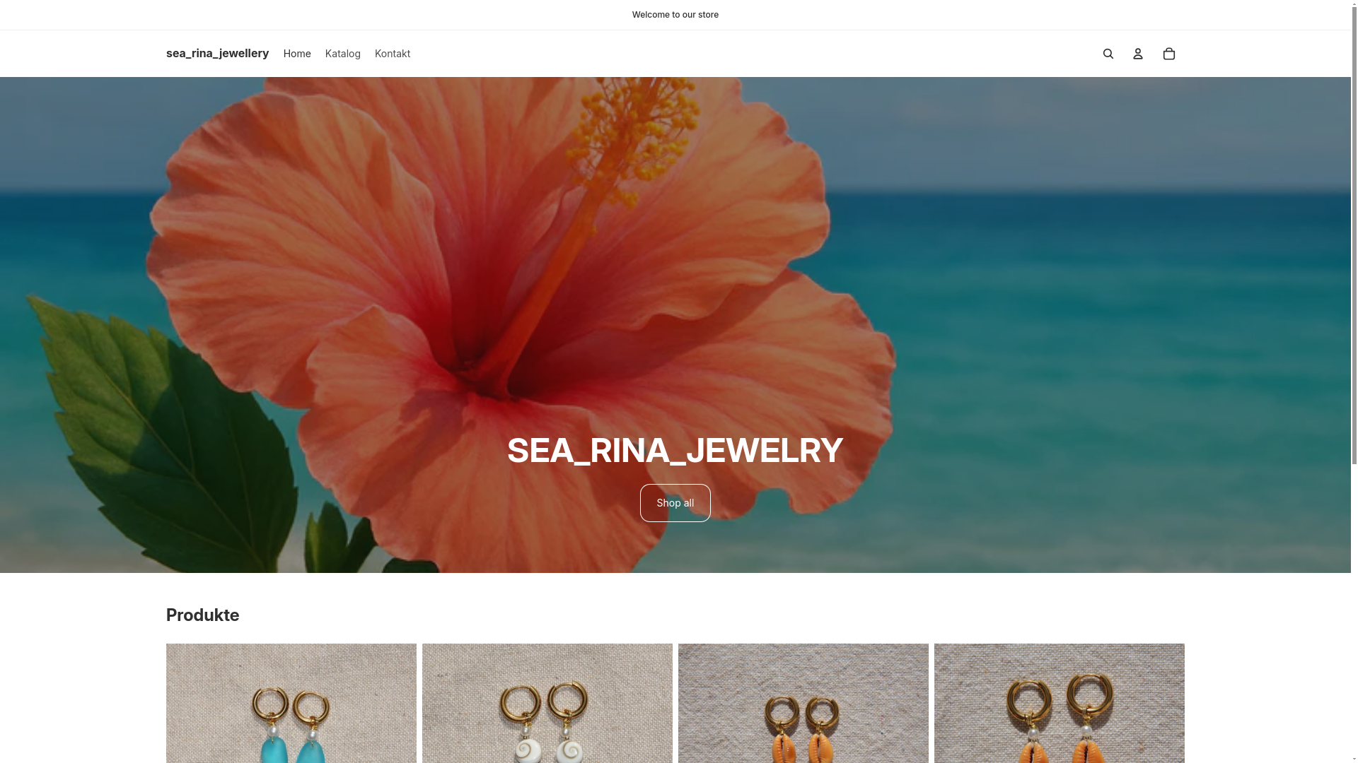 website screenshot of https://searinajewellery.com/
