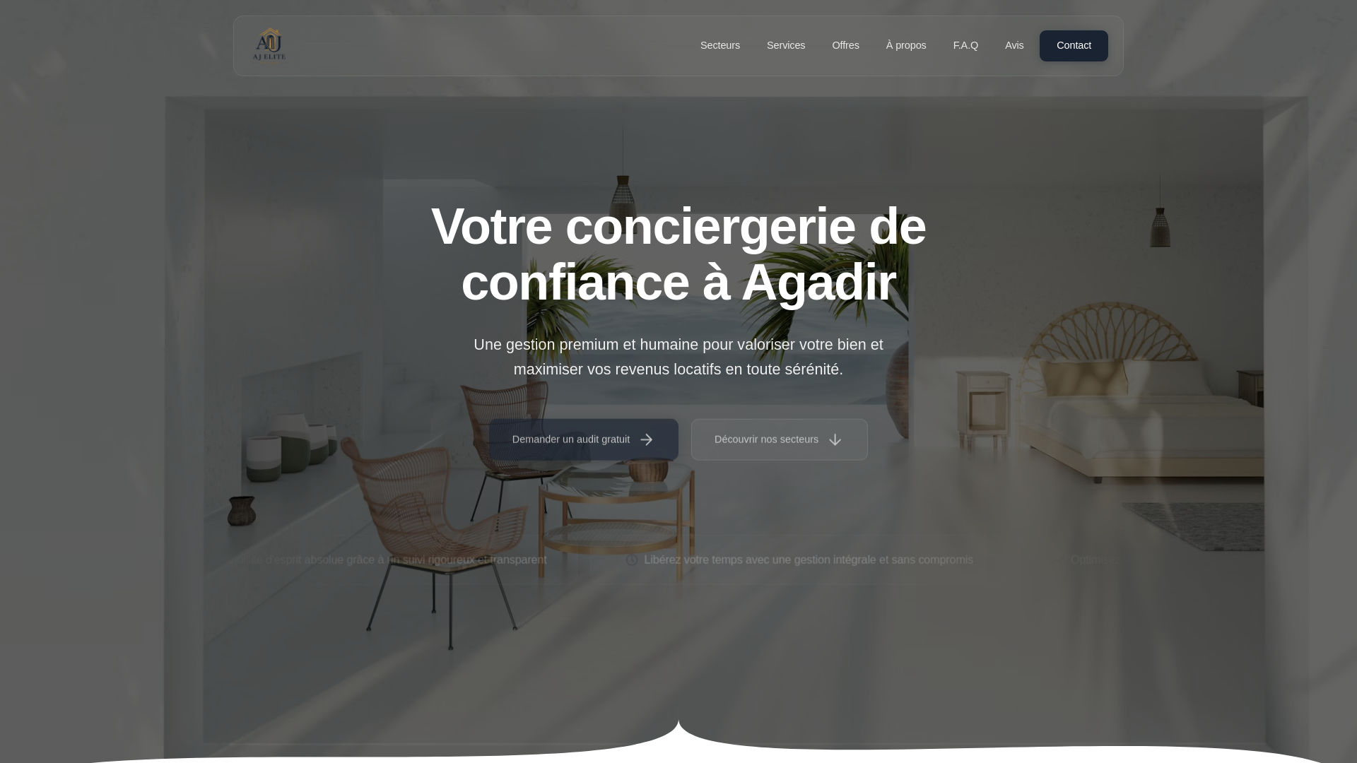 website screenshot of https://aj-eliteconciergerie.com