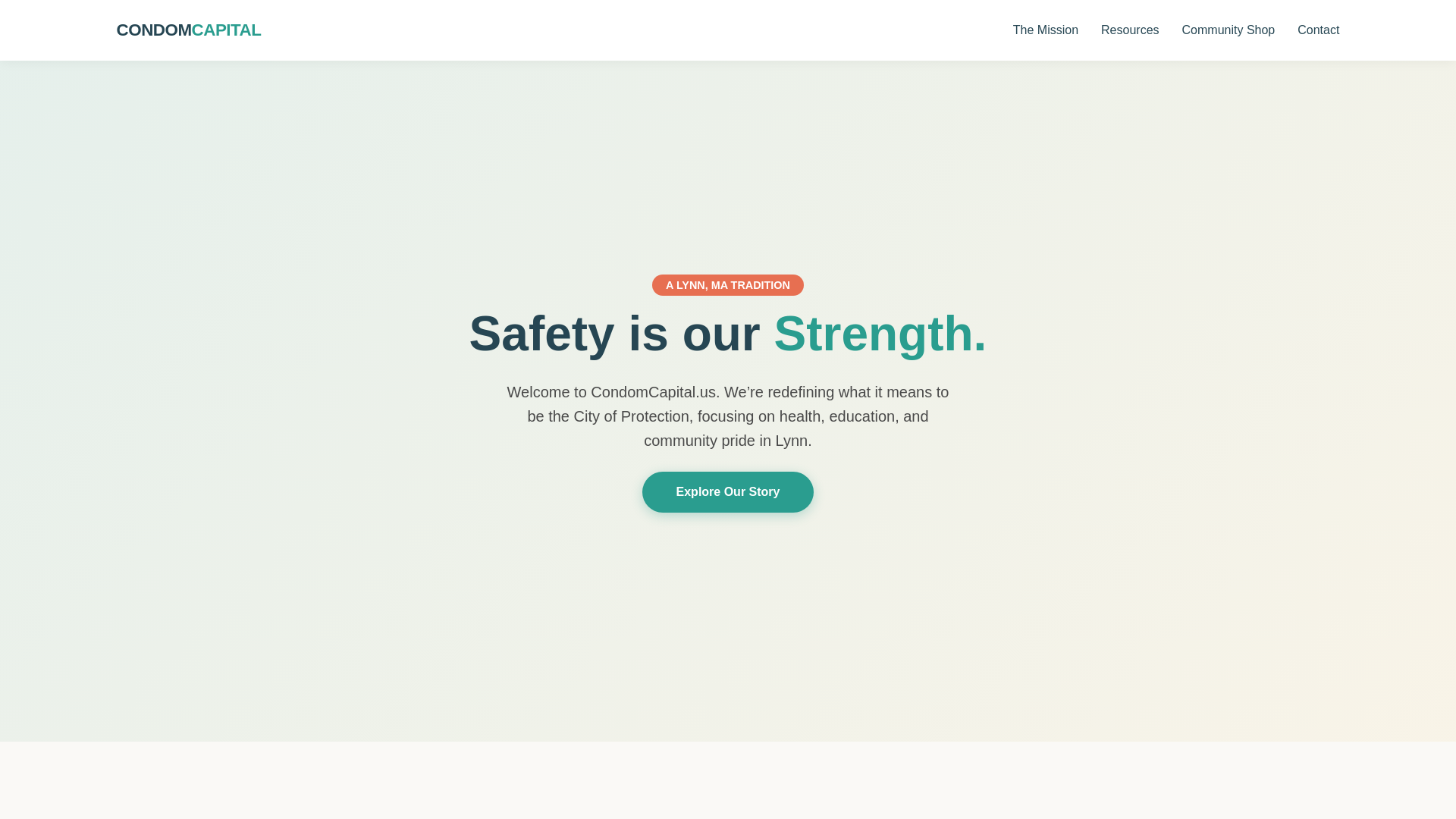 website screenshot of https://condom-capital.pages.dev/