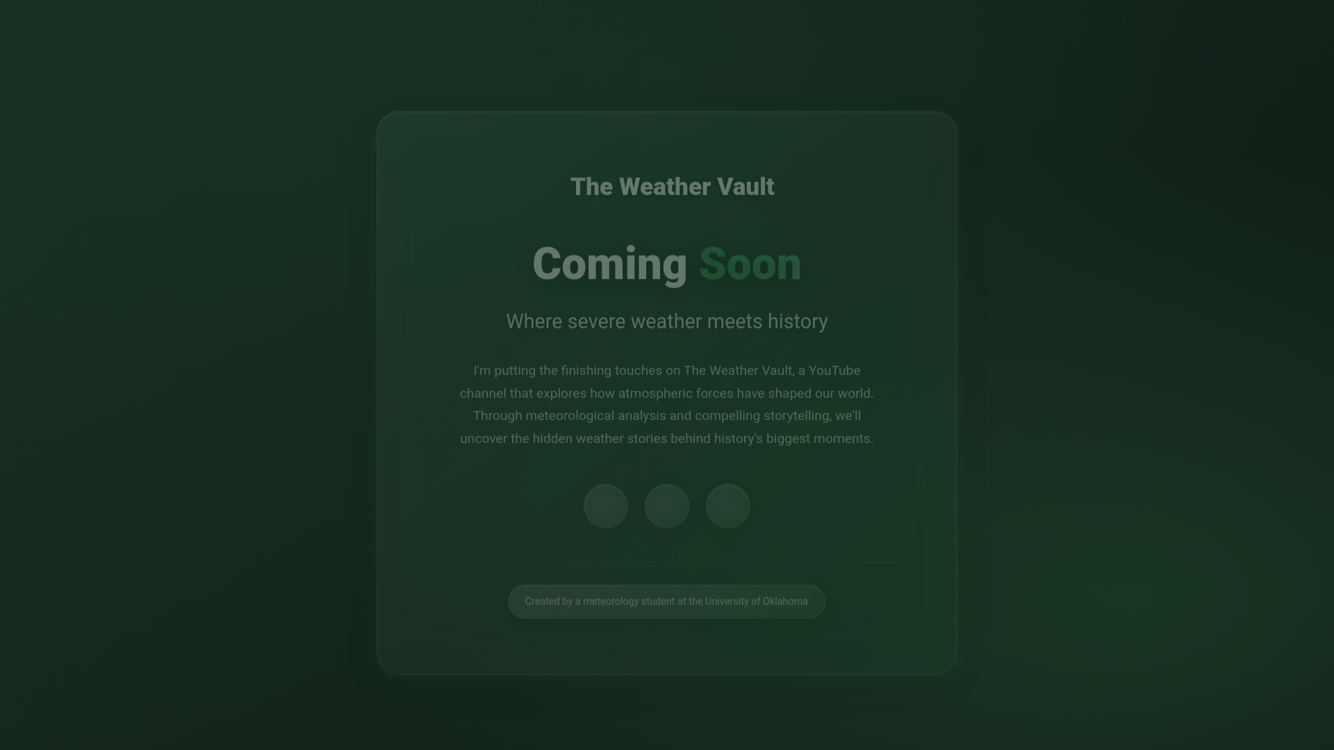 website screenshot of https://theweathervault.com/