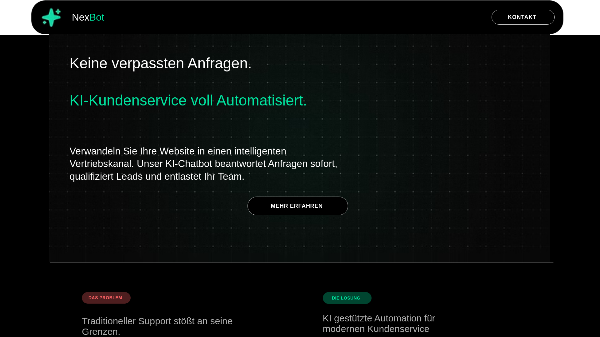 website screenshot of https://nexbot-automatisierungen.com/