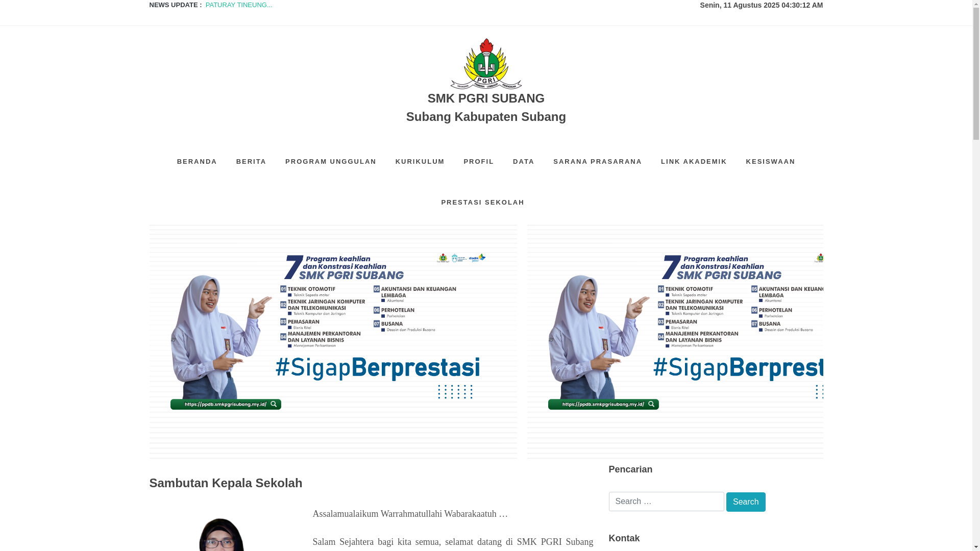 website screenshot of https://www.smkpgri-subang.sch.id/