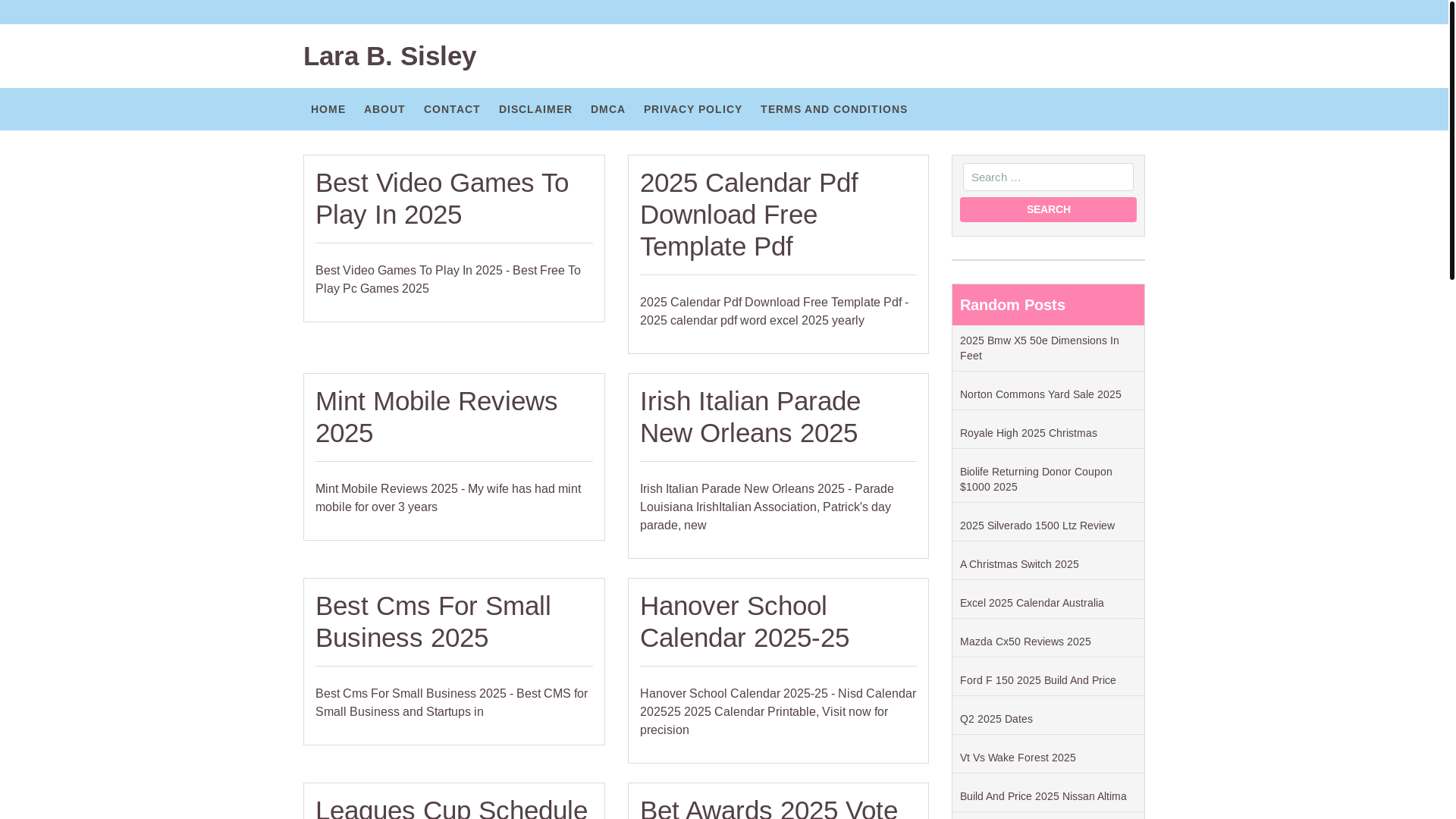website screenshot of https://larabsisley.pages.dev/