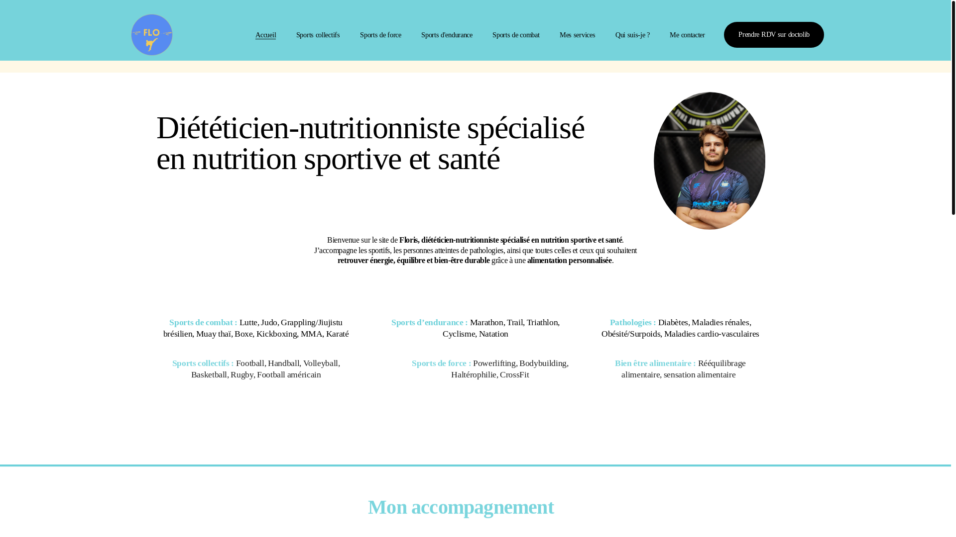 website screenshot of https://florisdieteticien.fr/
