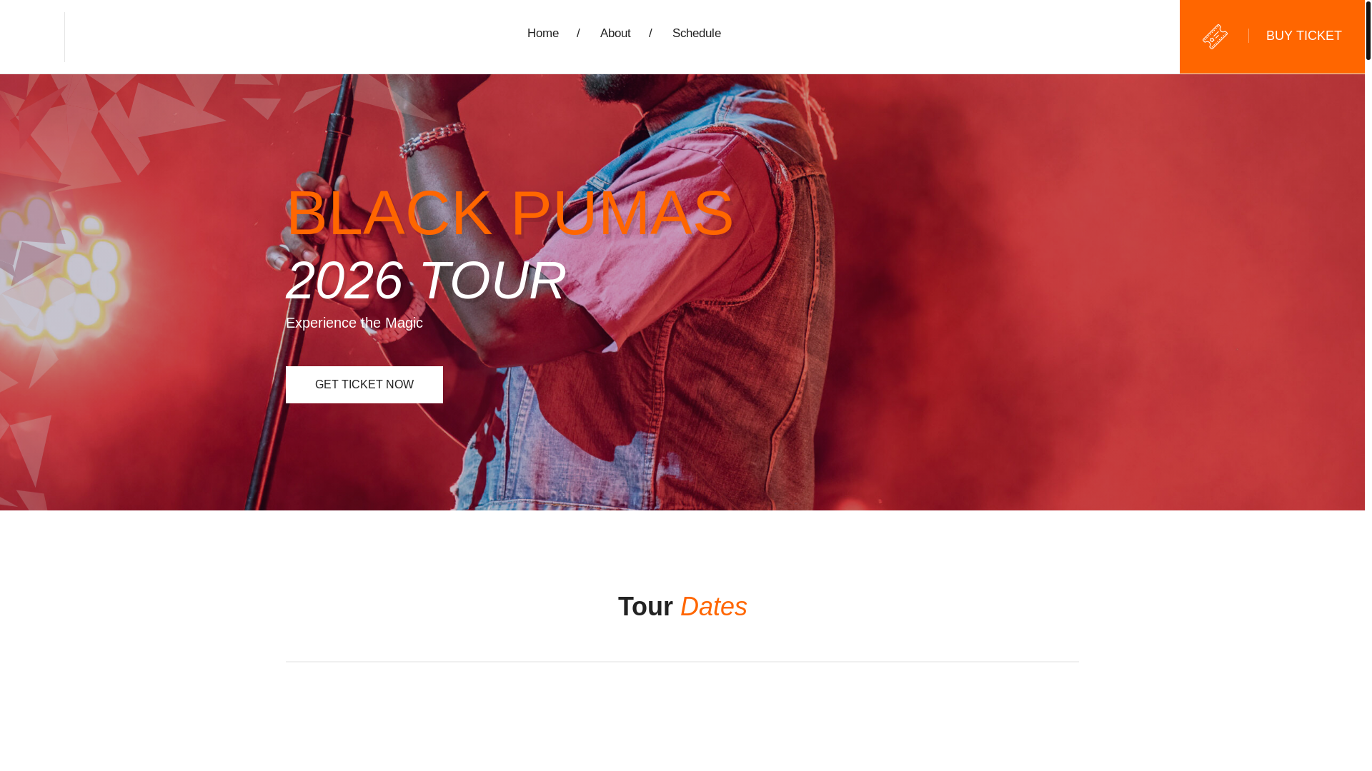 website screenshot of https://blackpumastour.us/