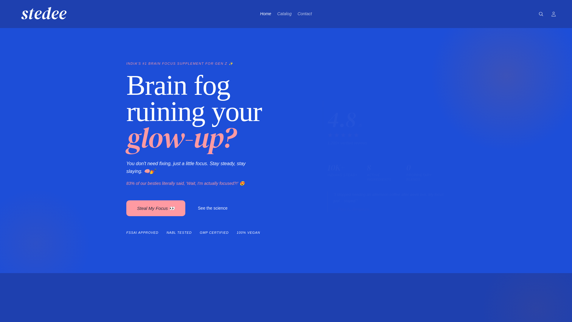 website screenshot of https://stedee.in/
