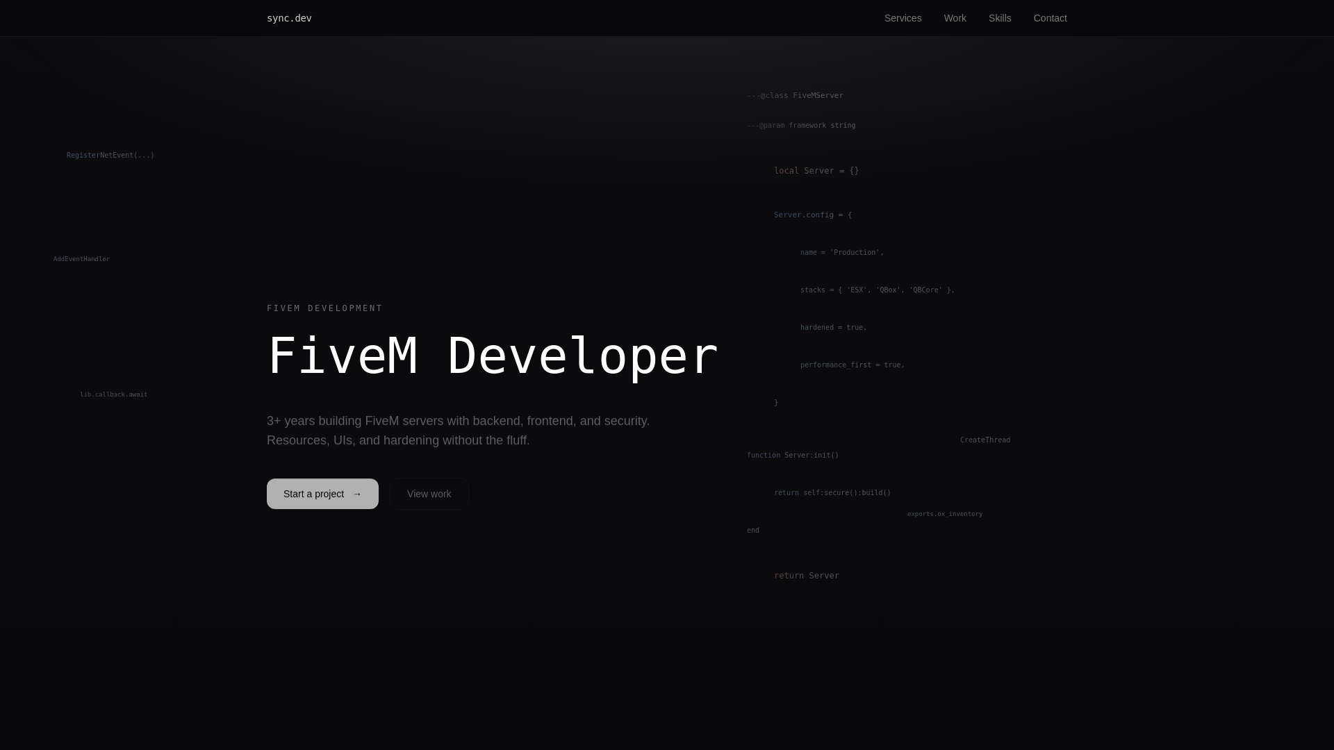 website screenshot of https://syncscripts.dev/