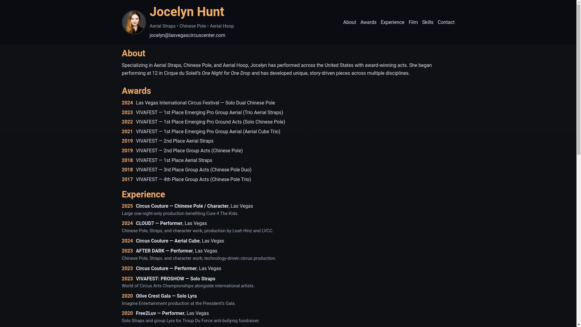 website screenshot of https://circus-girl-com.pages.dev/