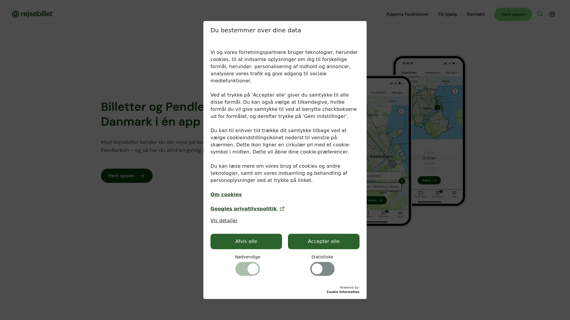 website screenshot of https://rejsbillet.com/