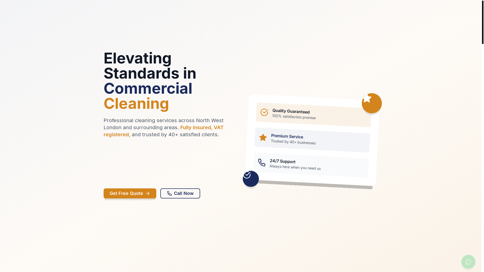 website screenshot of https://mcscleaning.uk/