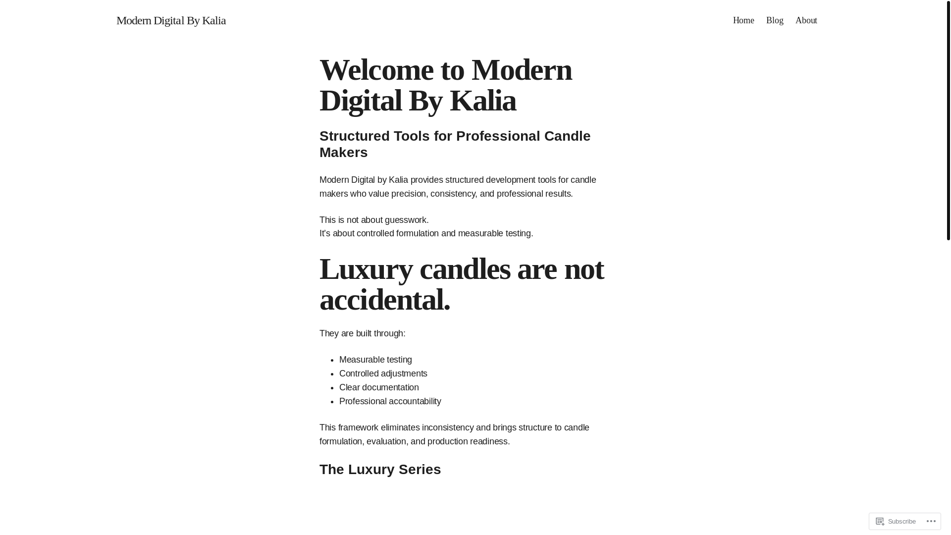 website screenshot of https://moderndigitalbykalia.com/