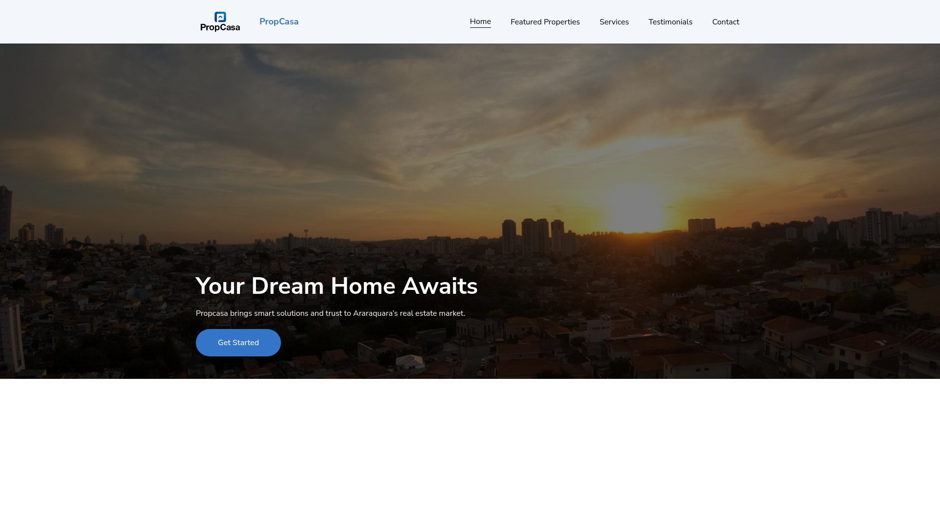 website screenshot of https://propcasa.com.br/