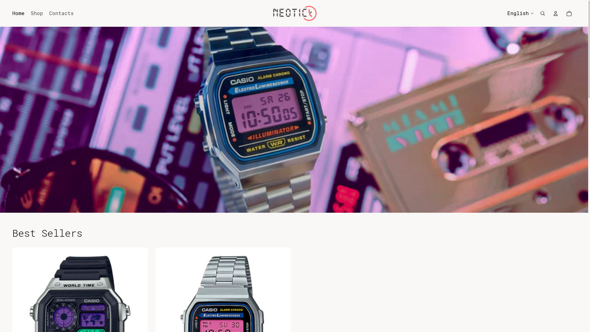 website screenshot of https://neotickwatches.com/
