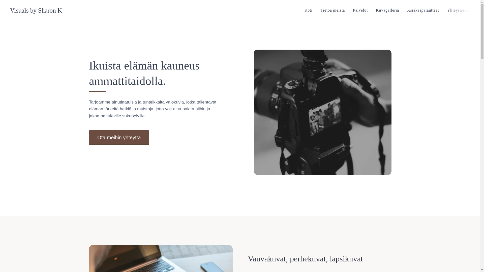 website screenshot of https://visualsbysharonk.com/