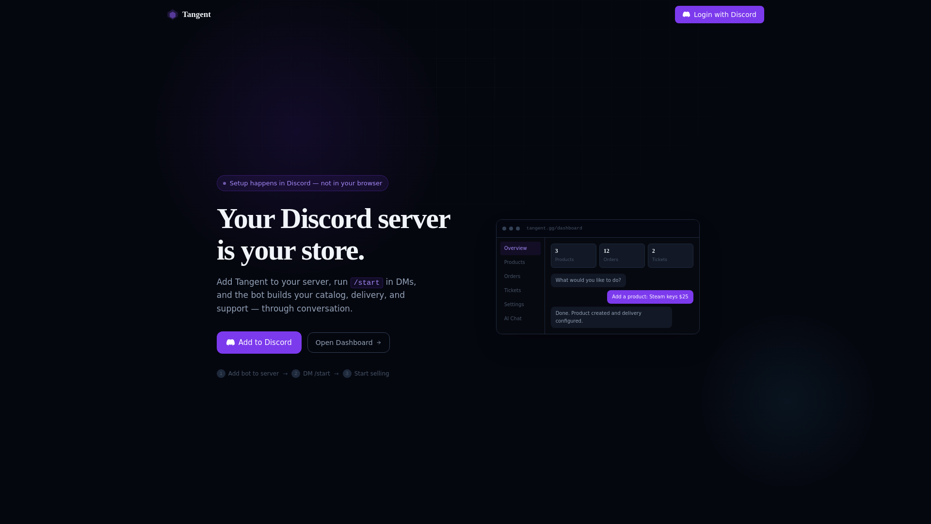 website screenshot of https://tangent-web.pages.dev/