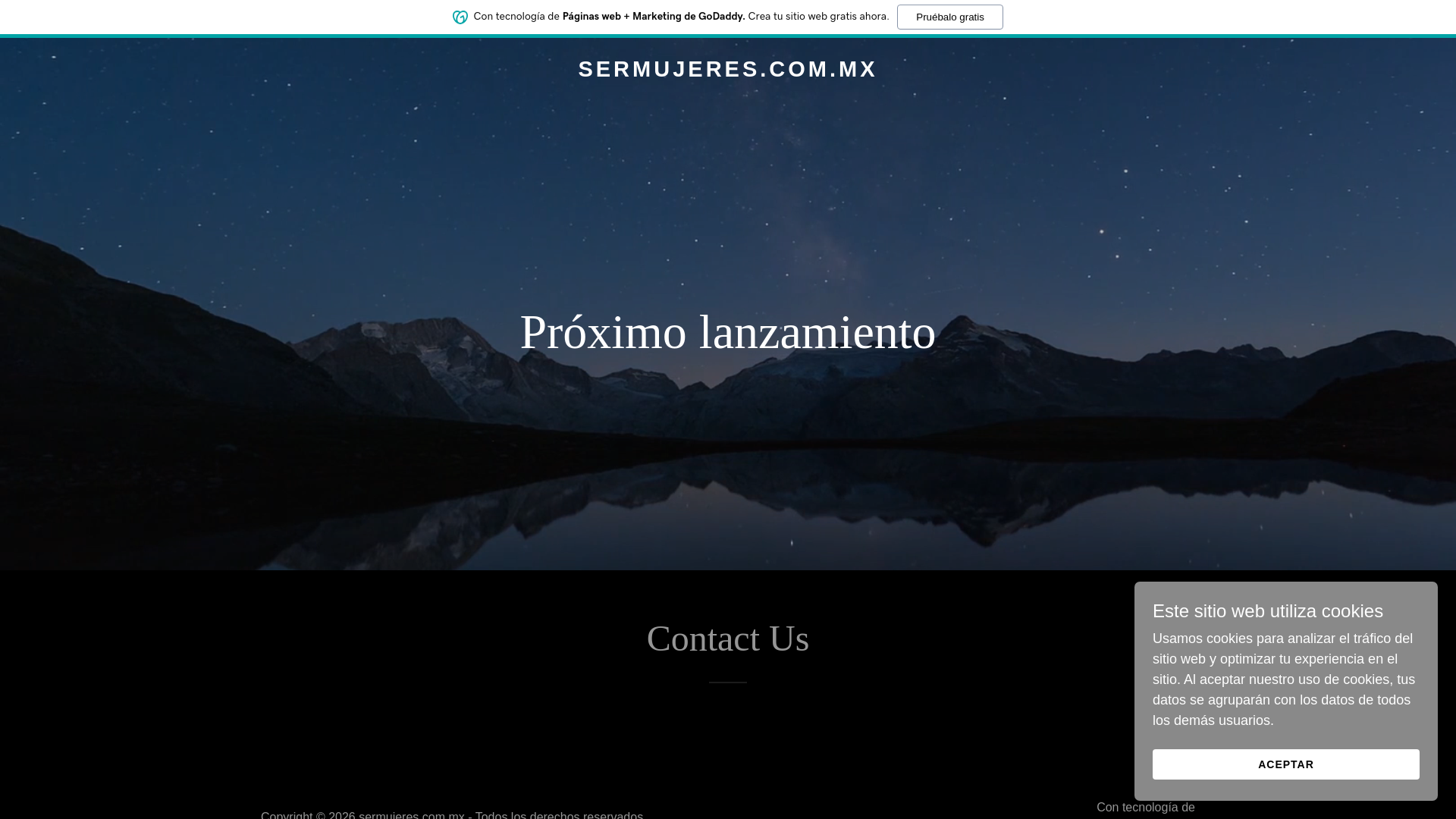 website screenshot of https://sermujeres.com.mx
