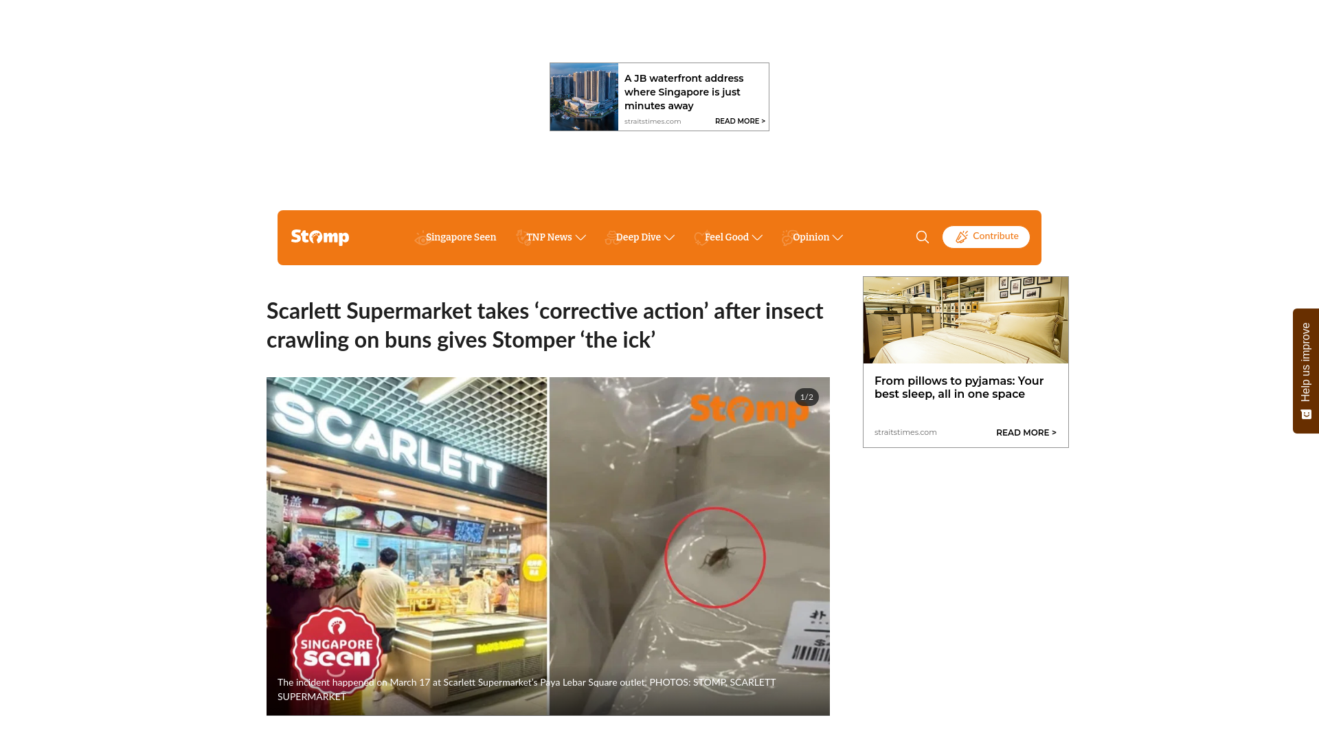 website screenshot of https://www.stomp.sg/singapore-seen/scarlett-supermarket-takes-corrective-action-after-insect-crawling-buns-gives-stomper-ick