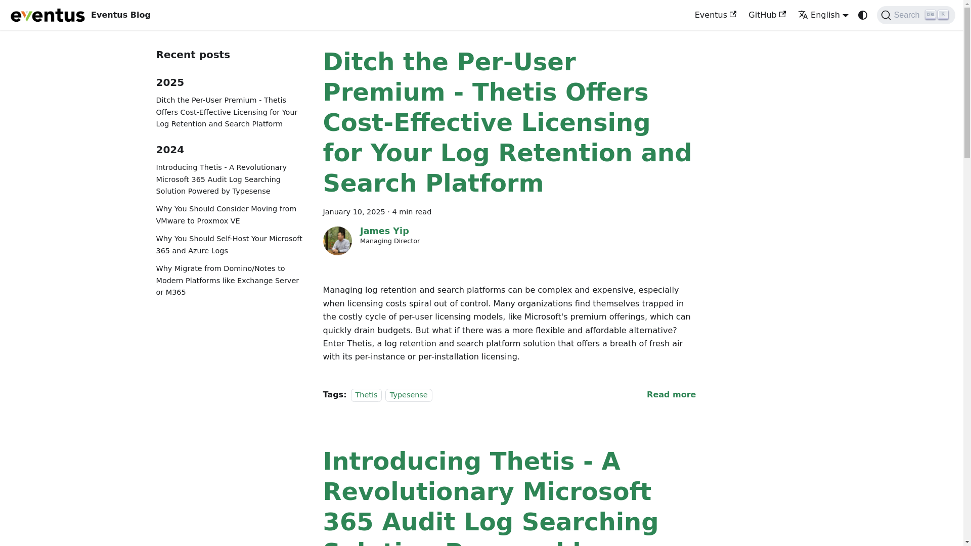 website screenshot of https://eventus-blog.pages.dev/