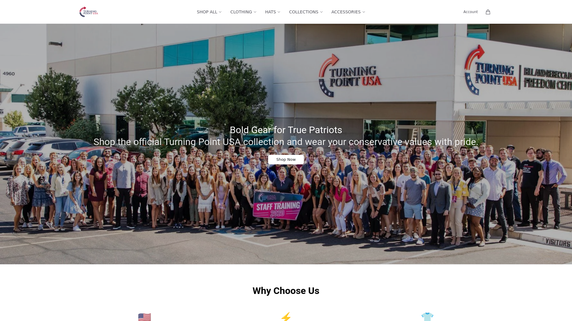 website screenshot of https://buytpusamerch.shop/