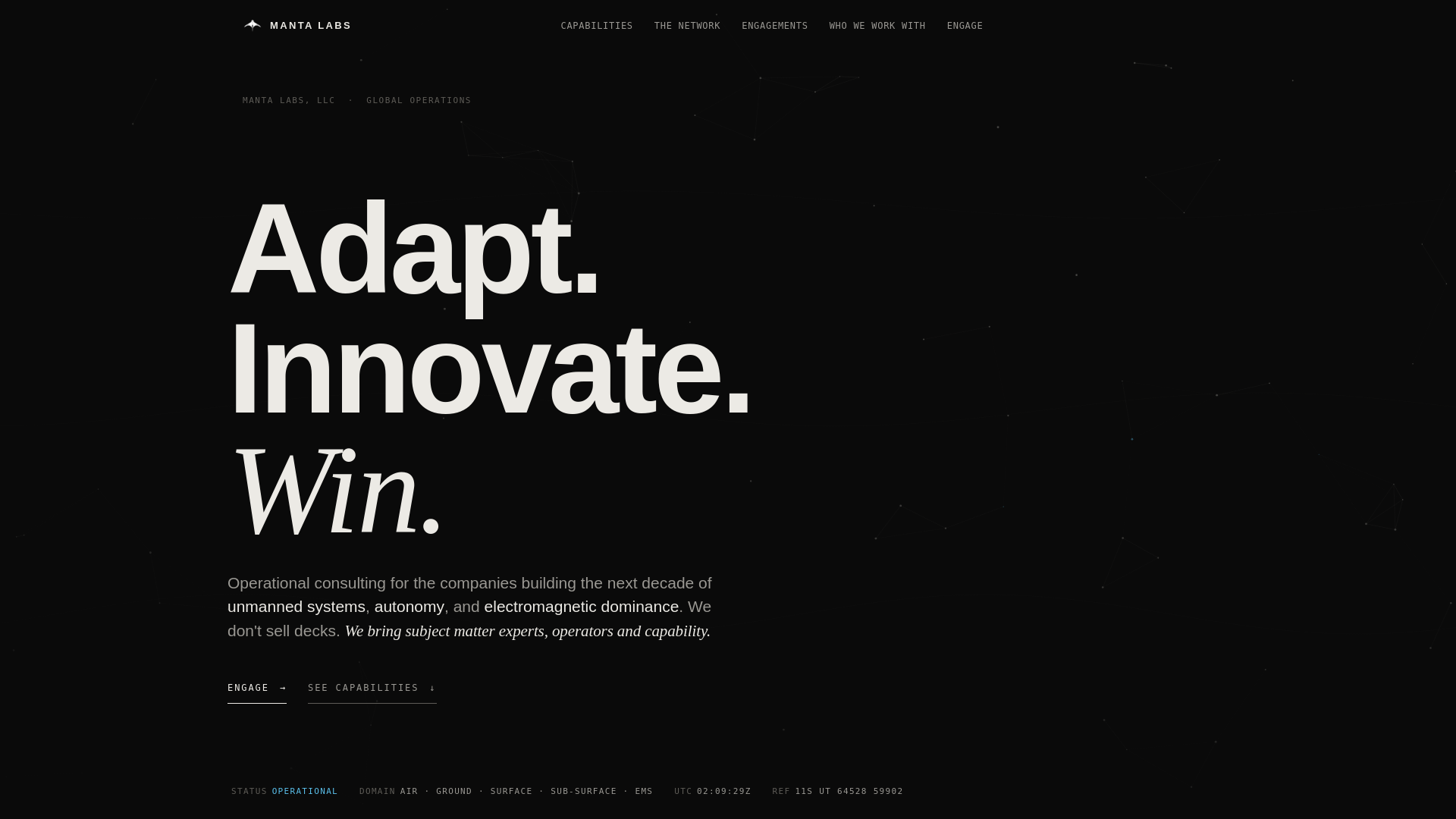 website screenshot of https://manta-labs.pages.dev/