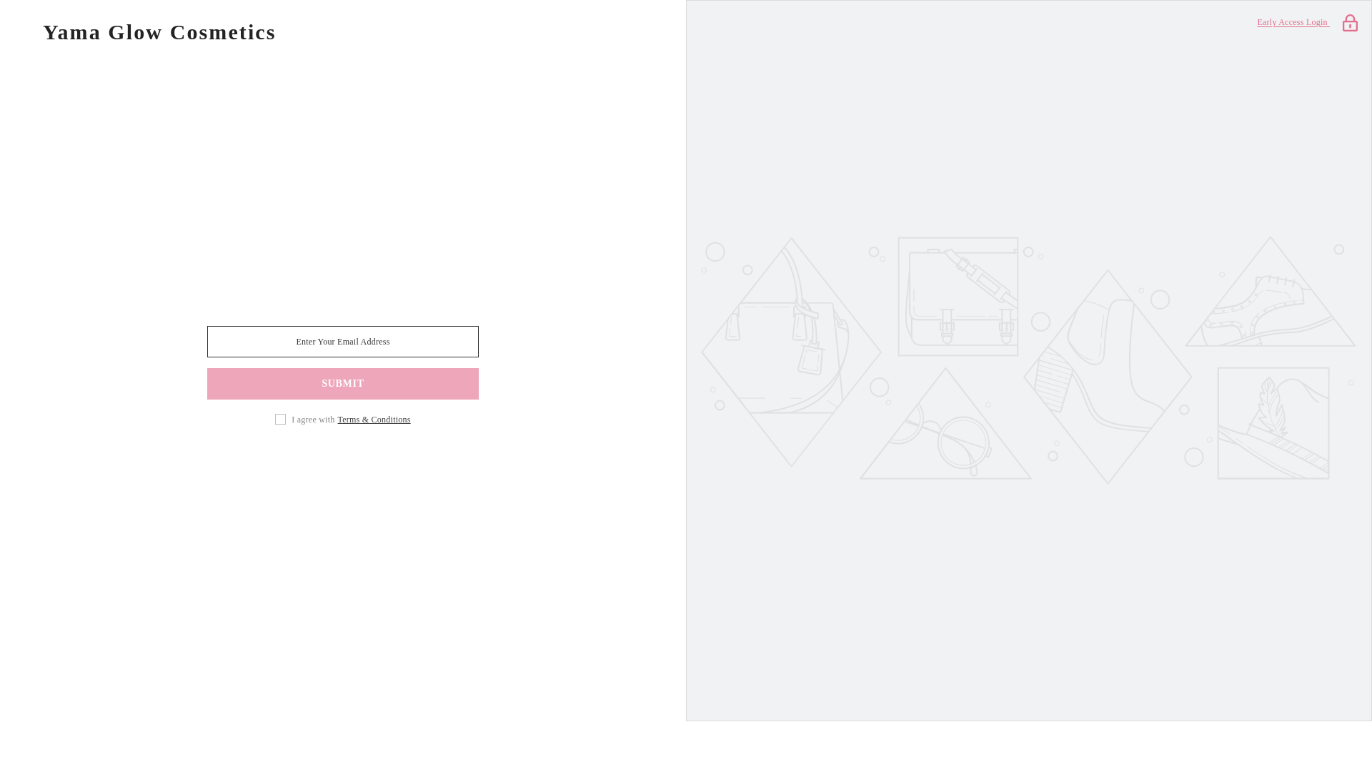 website screenshot of https://yamaglowcosmetics.com/