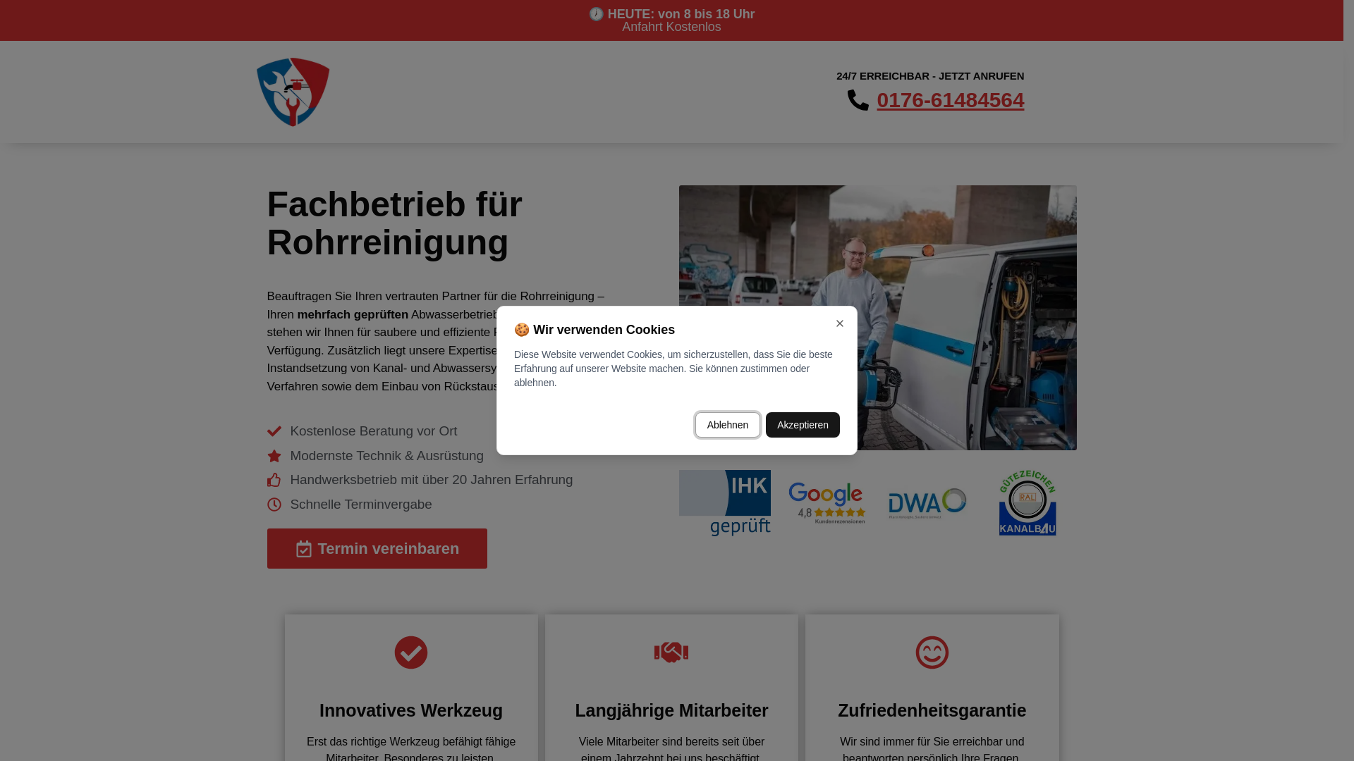website screenshot of https://schaedlingsbekaempfung-hahn.de/