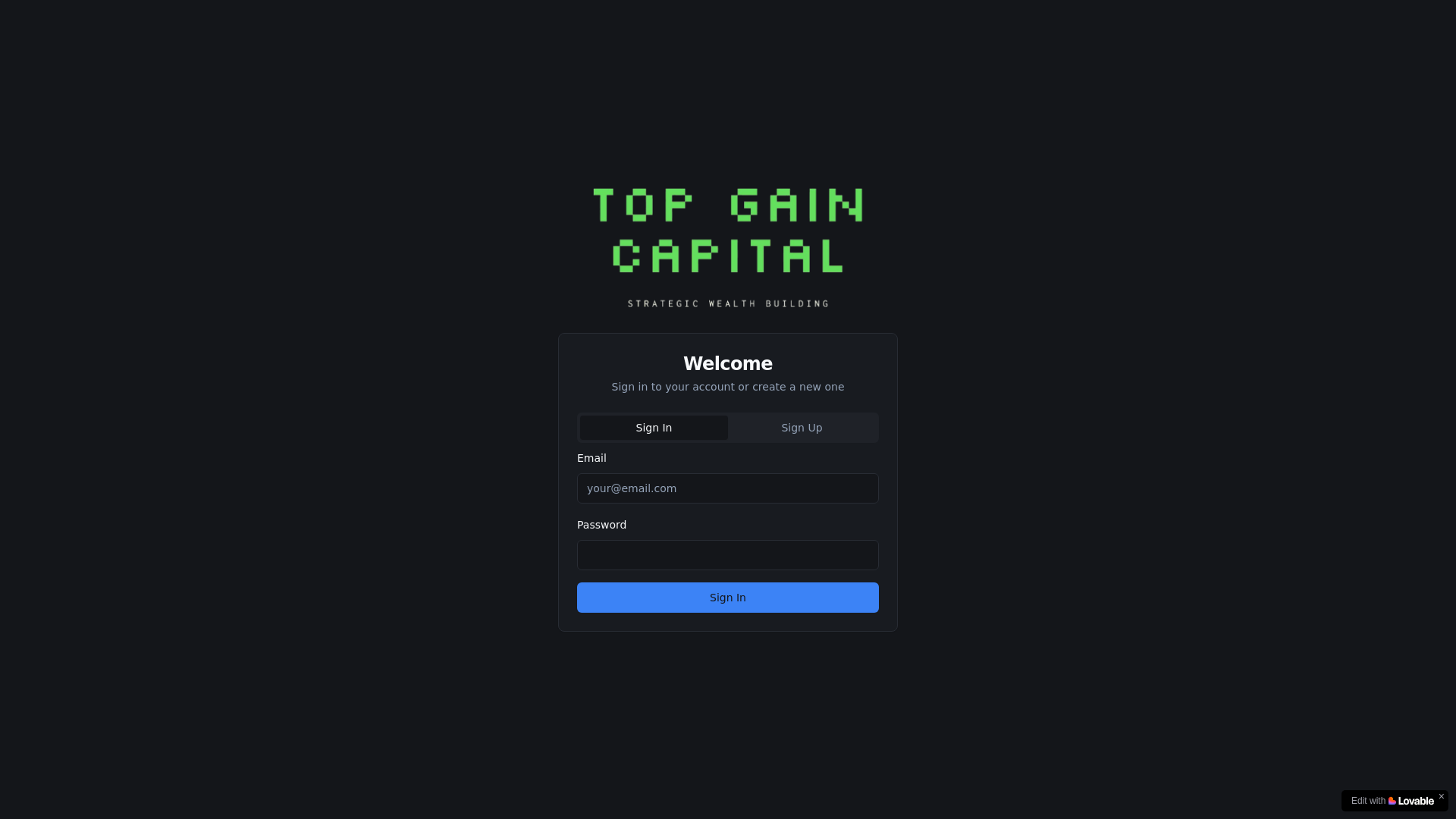 website screenshot of https://topgain.capital/