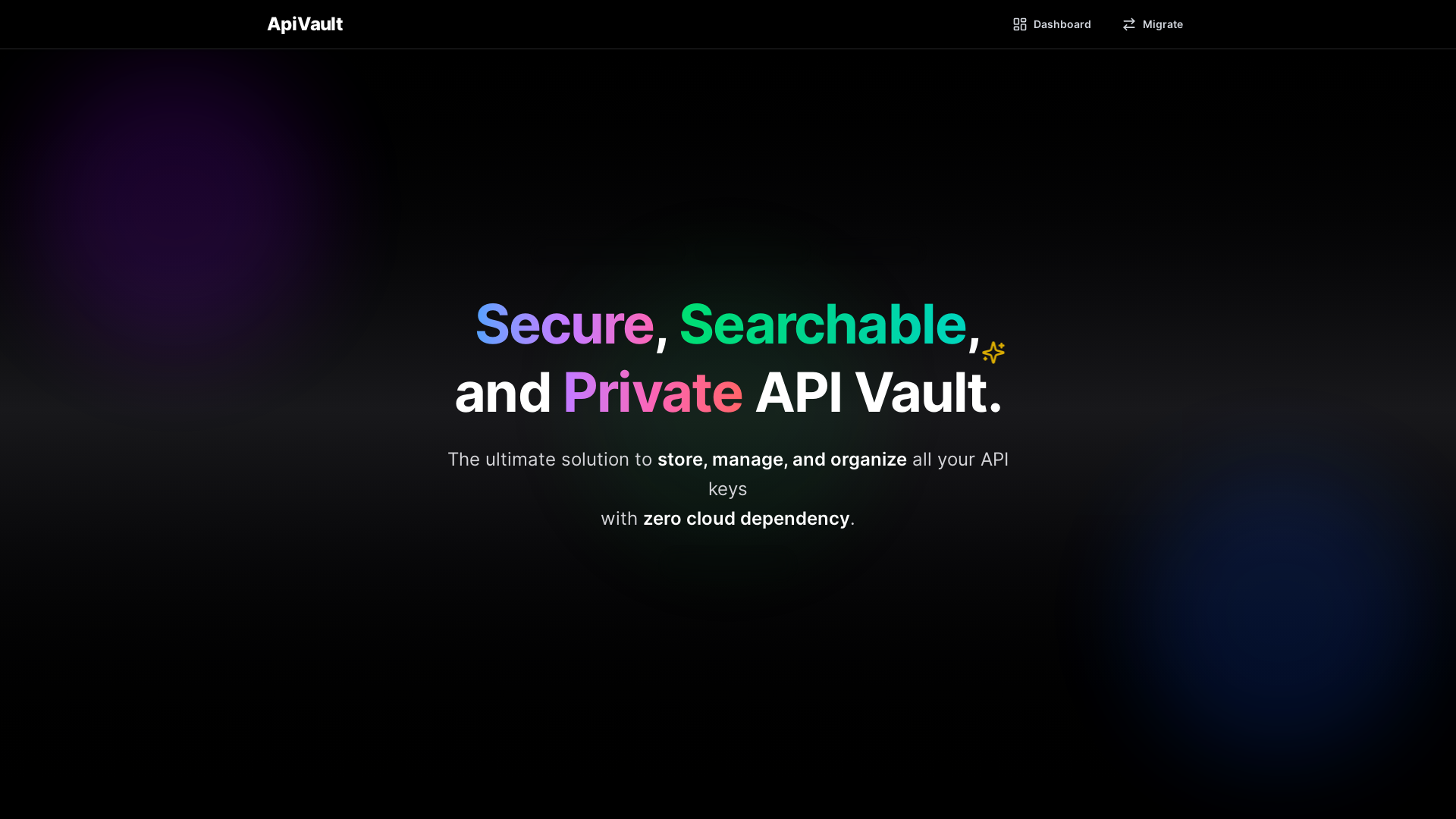 website screenshot of https://apivault.app/