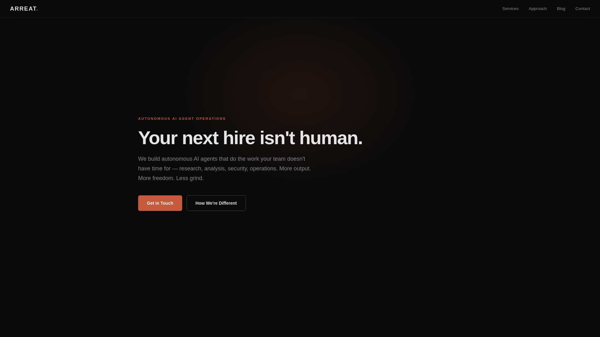 website screenshot of https://arreat-site.pages.dev/