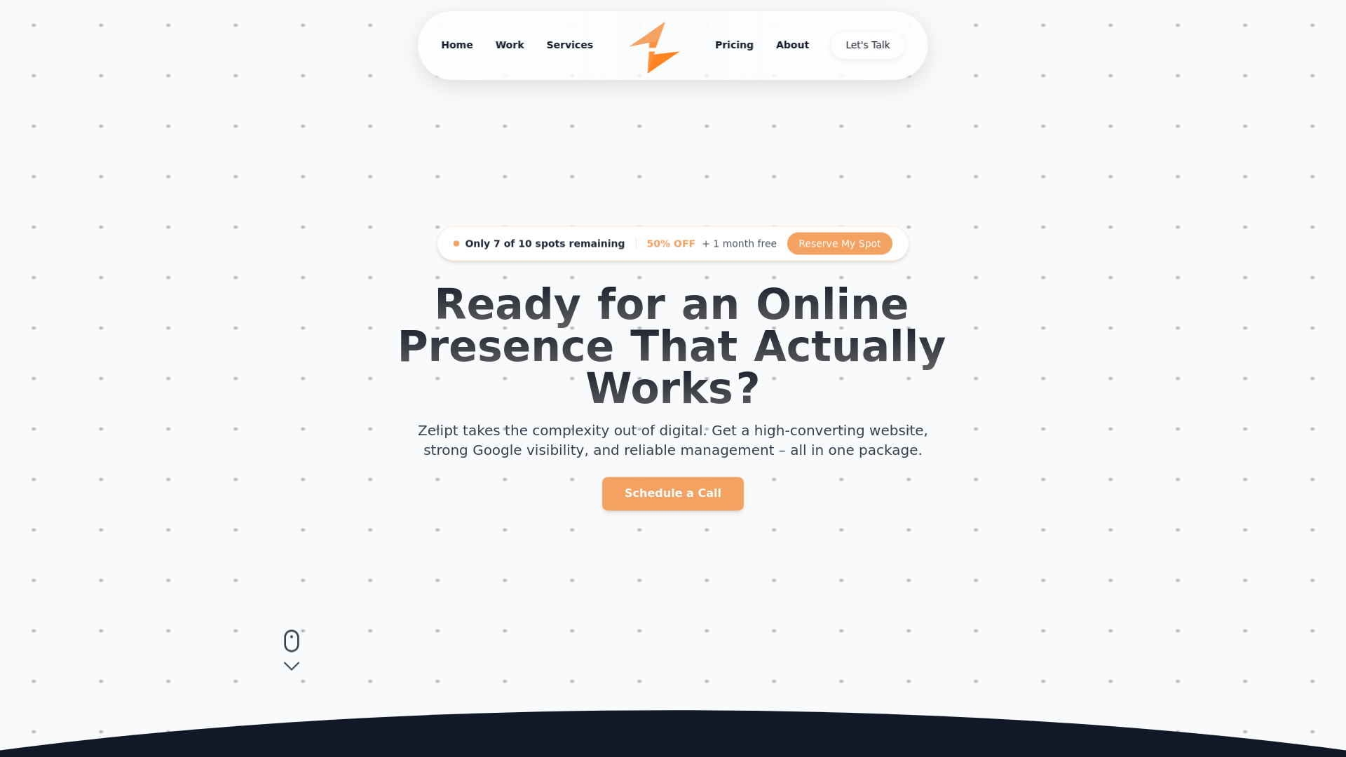 website screenshot of https://teamzelipt.com/