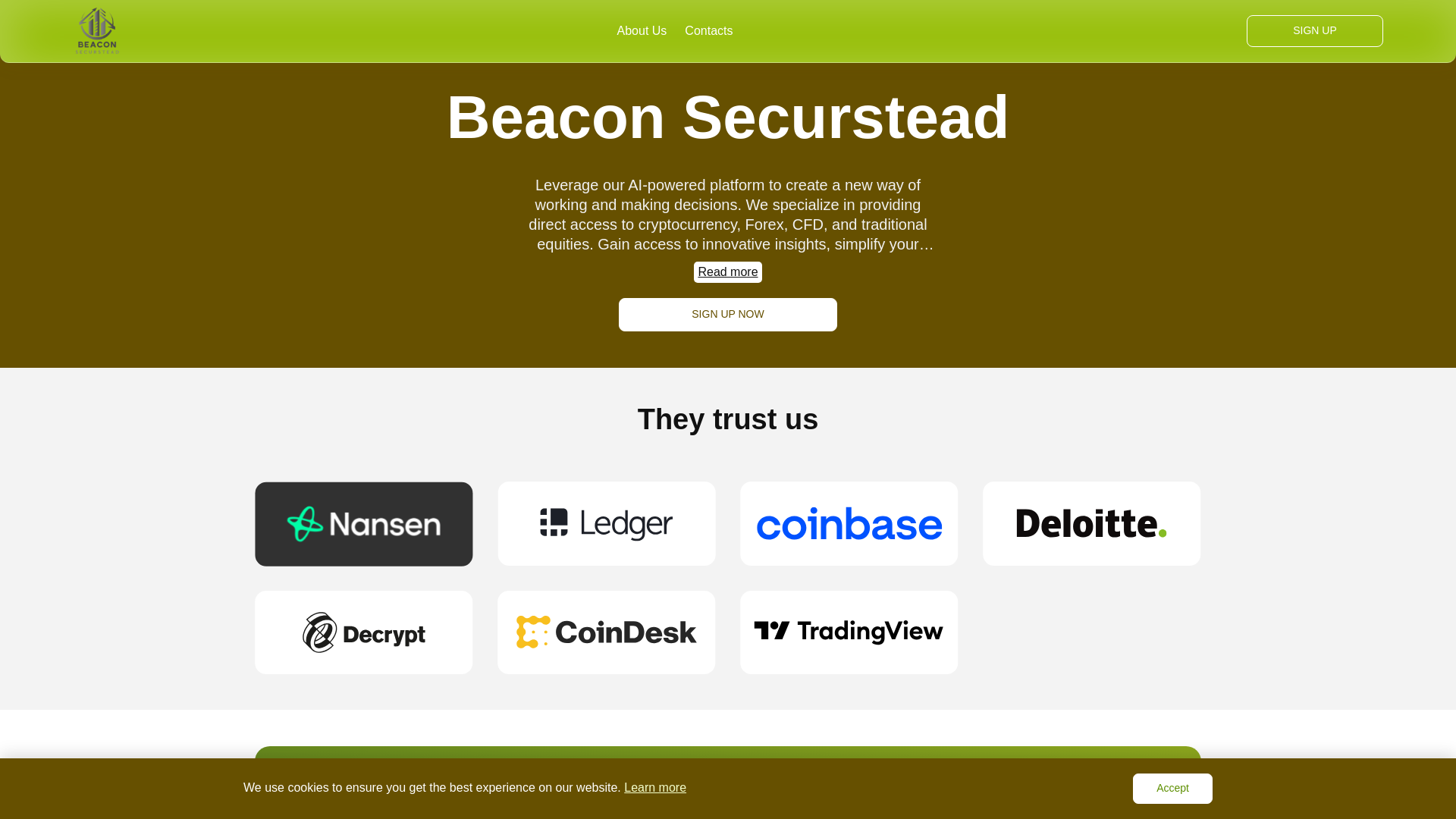 website screenshot of https://beaconsecurstead.org/