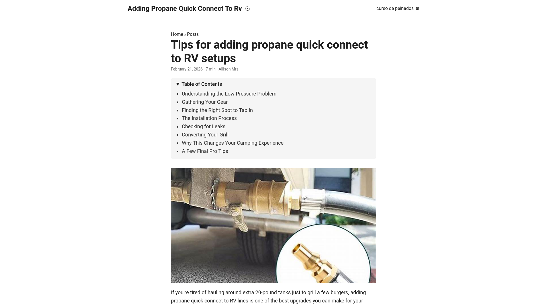 website screenshot of https://adding-propane-quick-connect-to-rv.pages.dev/