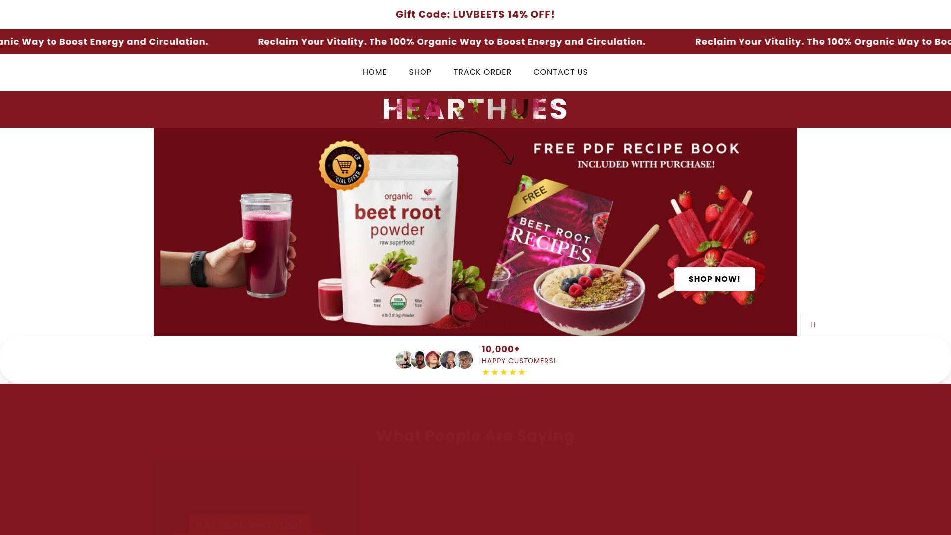 website screenshot of https://hearthuesnaturals.com/